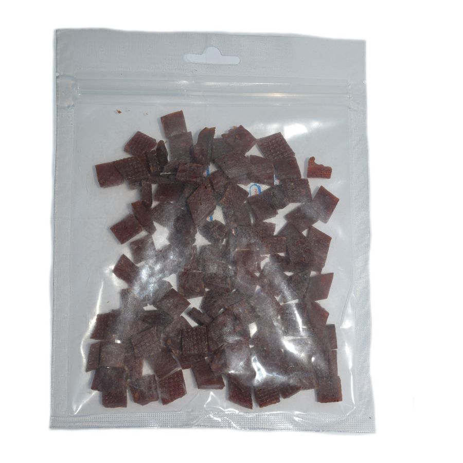 Zak graanvrije gedroogde vleesstukjes 100 gram