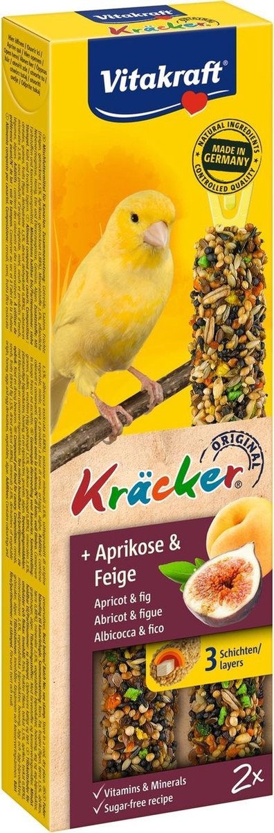 Vogel kracker abrikoos/vijg