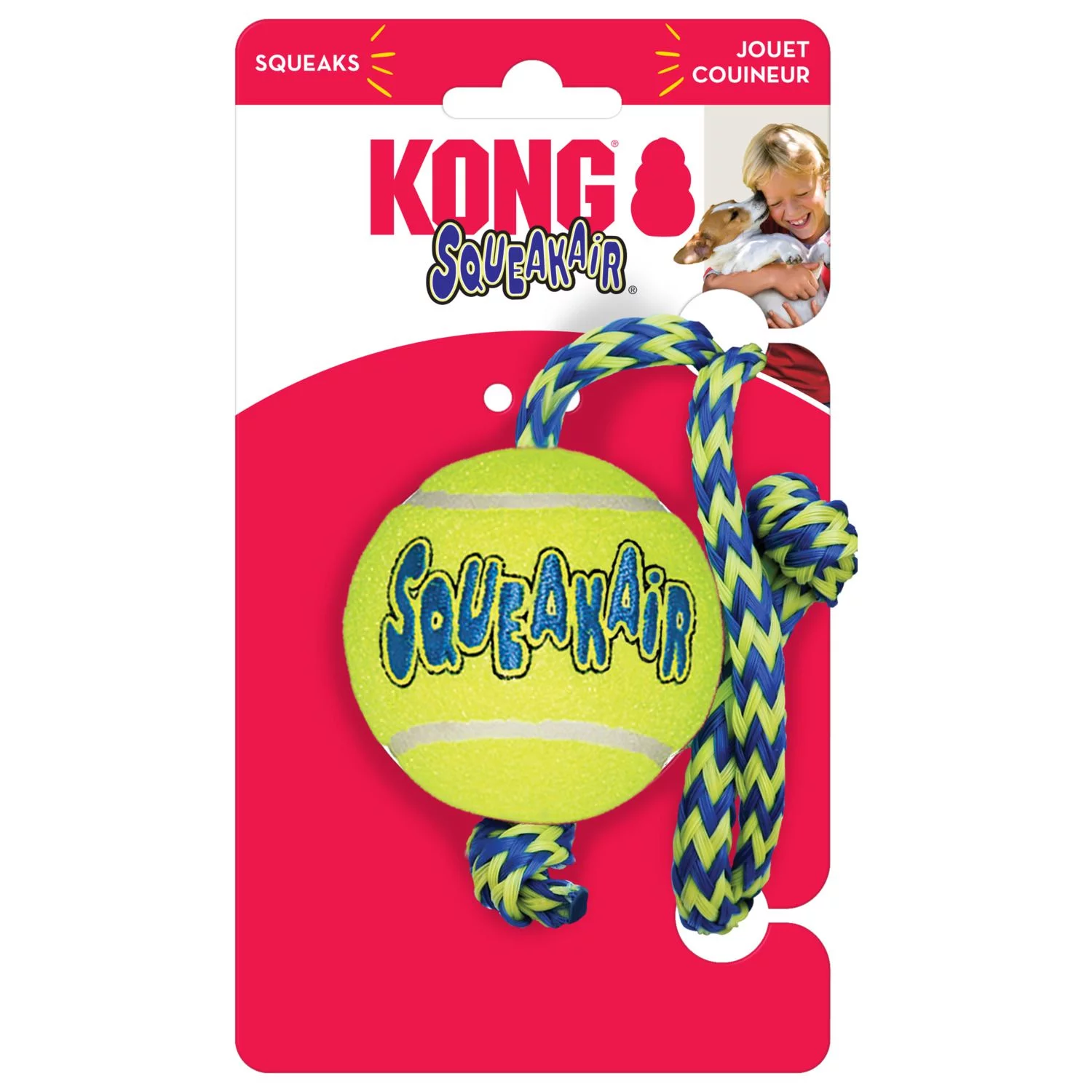 Kong squeakerair w/rope