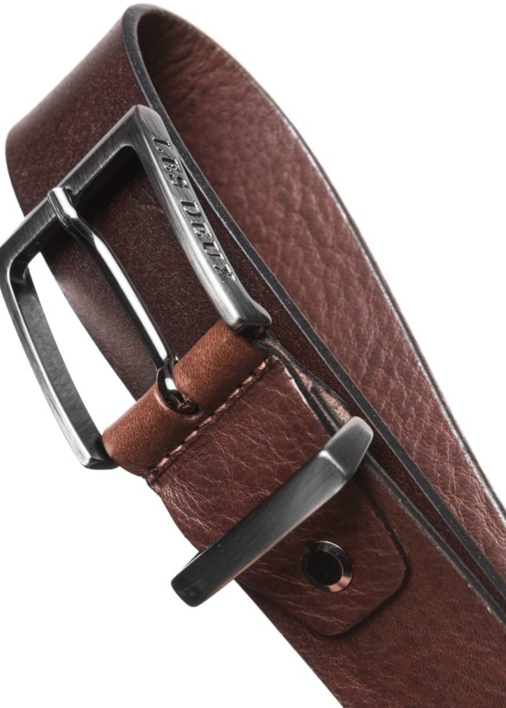 Les Deux Les Deux Walker Leather belt mocca brown