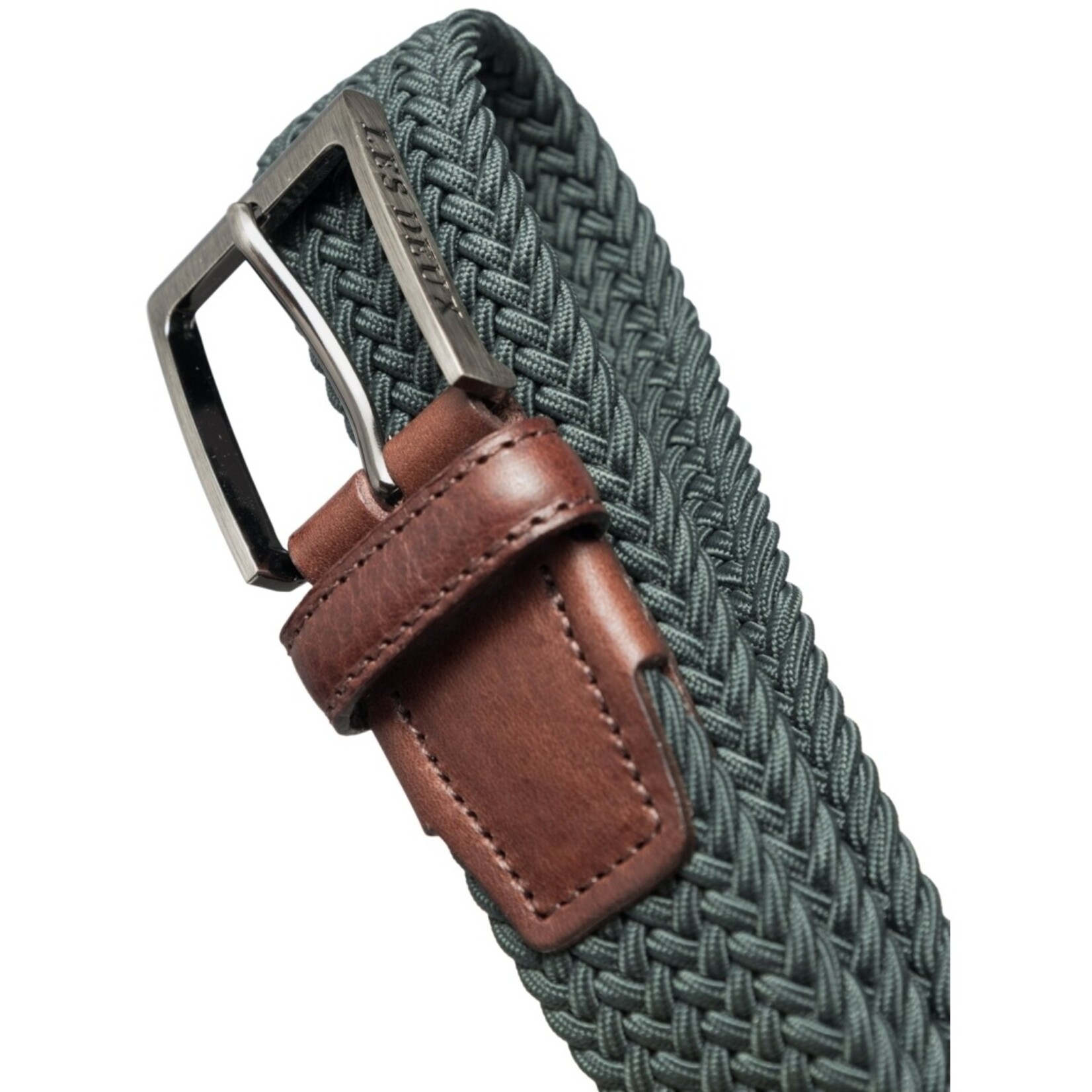 Les Deux Walker Webbing Belt Pine Green