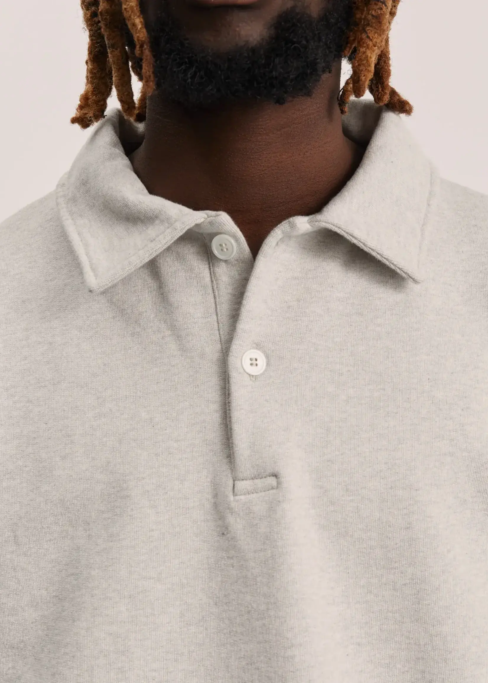 Another Aspect Another Aspect polo shirt 1.0 light grey mel