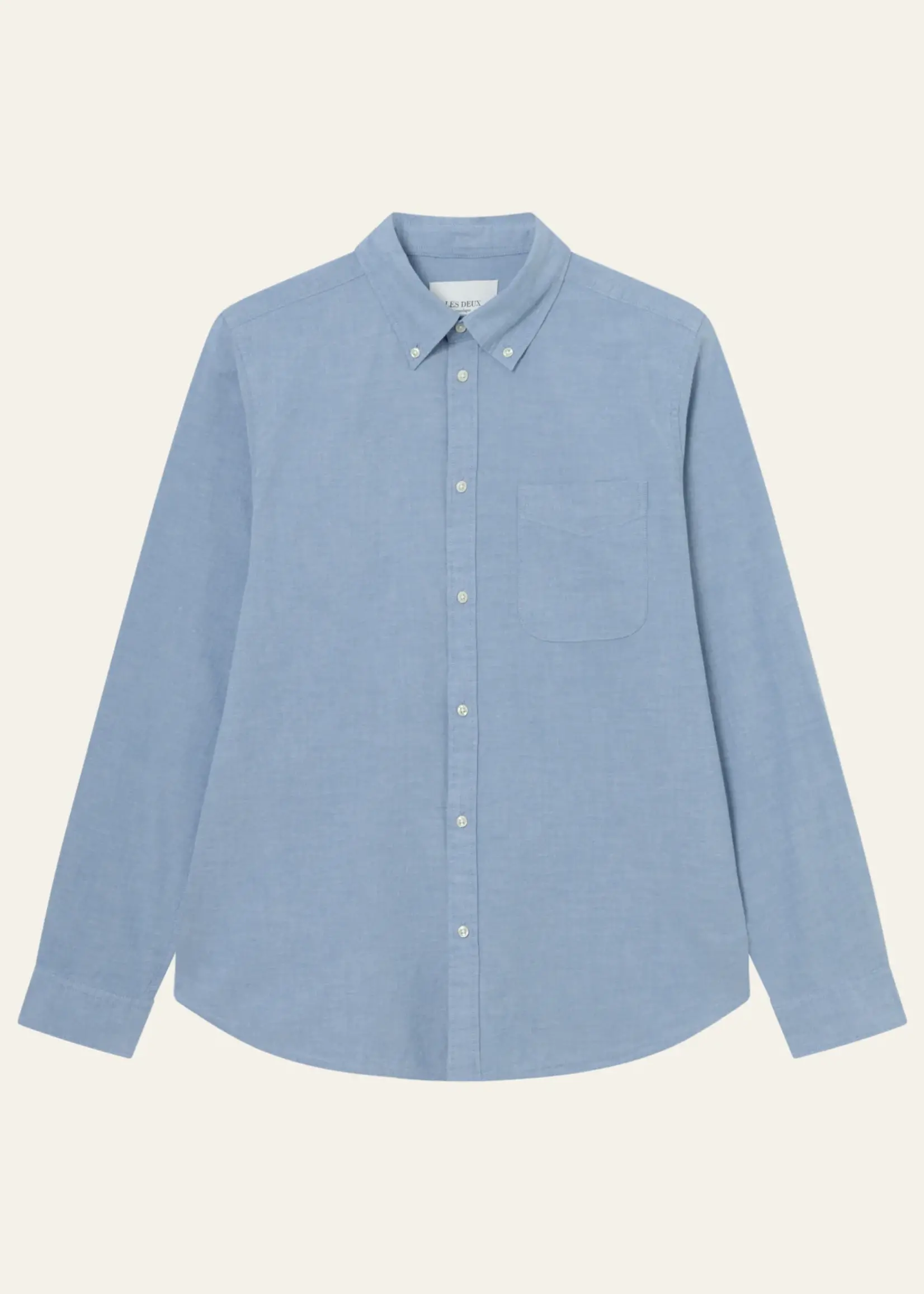 Les Deux Les Deux Kent Chambray Shirt Washed Denim Bleu