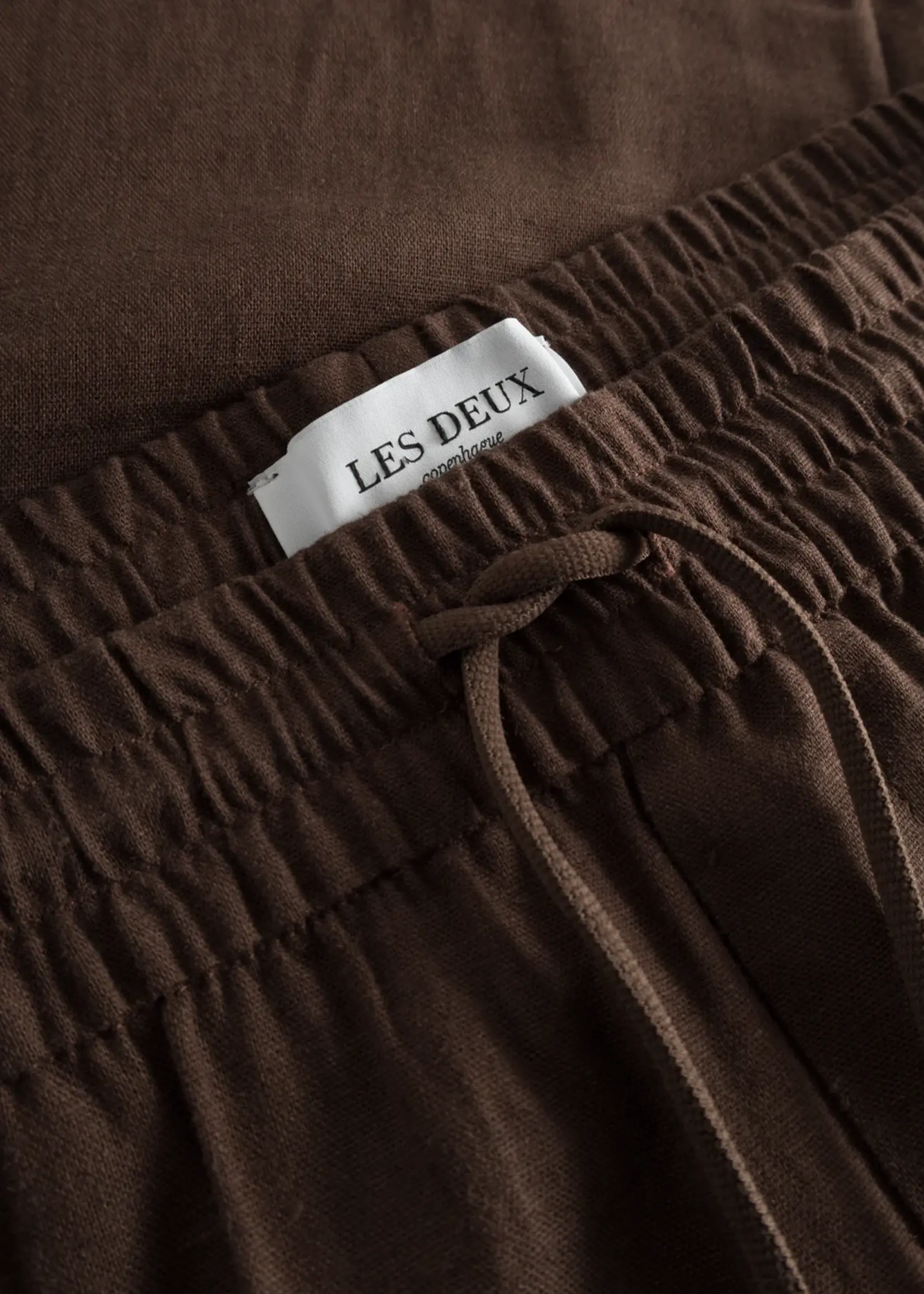 Les Deux Les Deux Patrick Linen Pants Ebony Brown