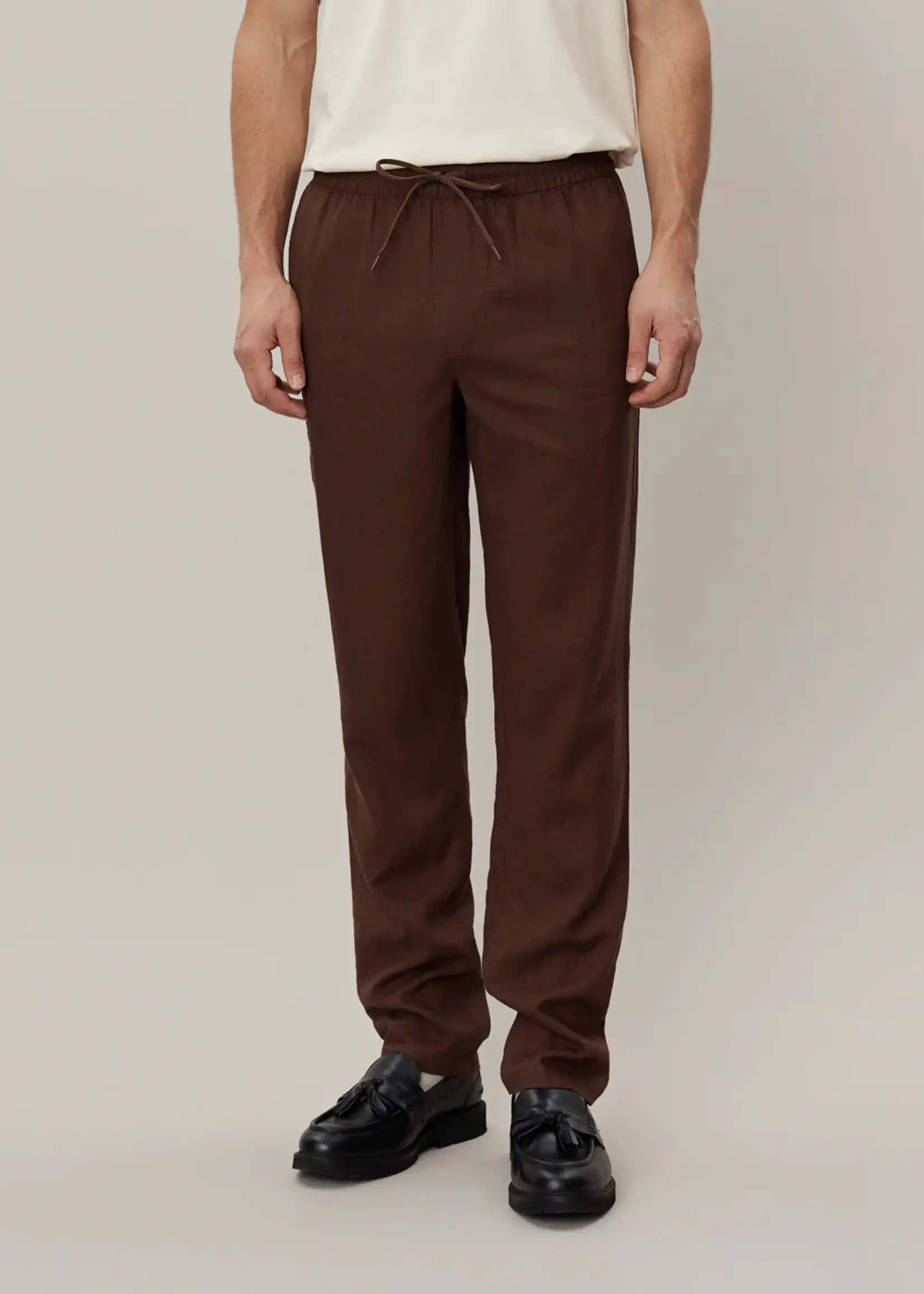 Les Deux Les Deux Patrick Linen Pants Ebony Brown