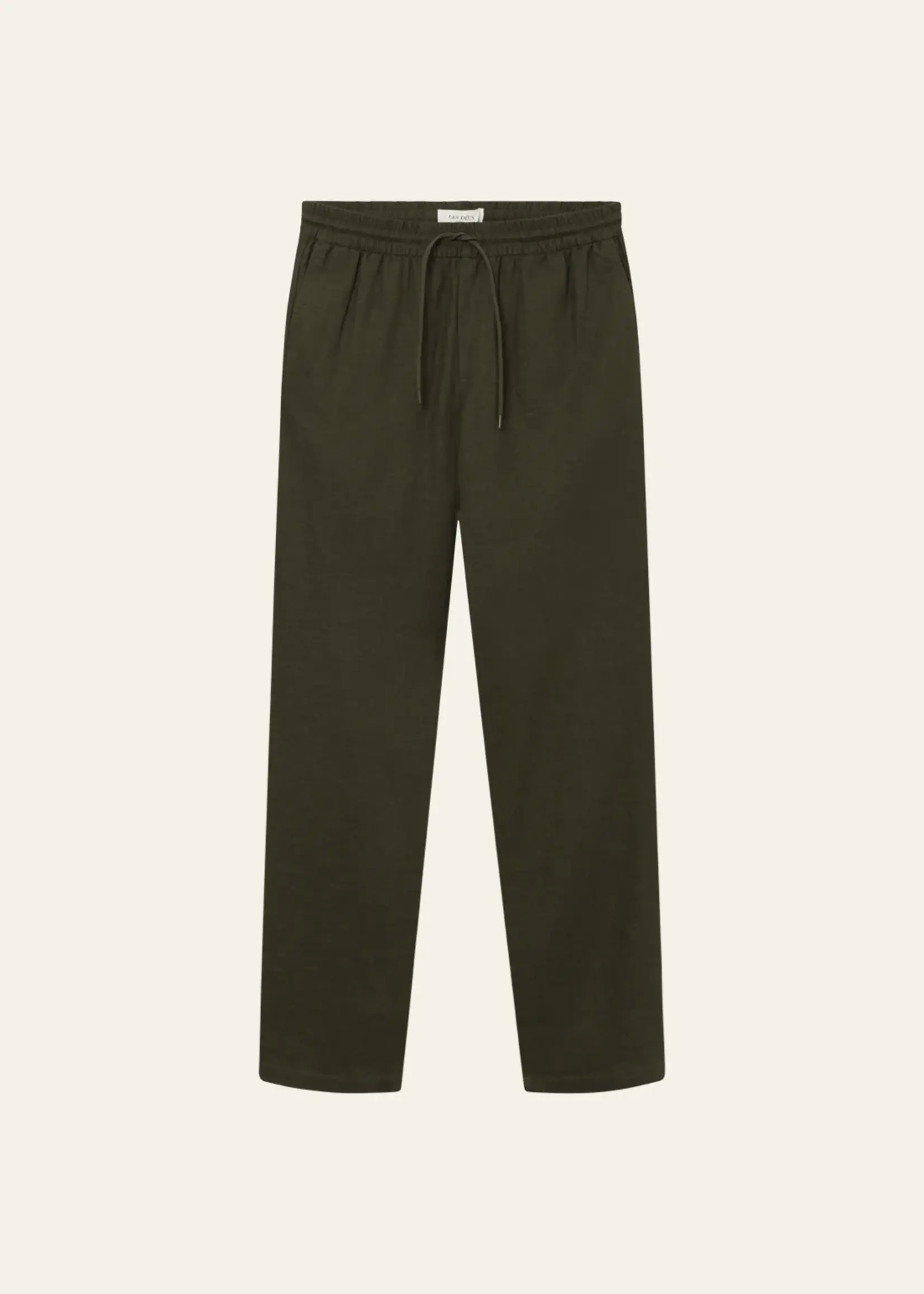 Les Deux Les Deux Patrick Linen Pants Forest Green