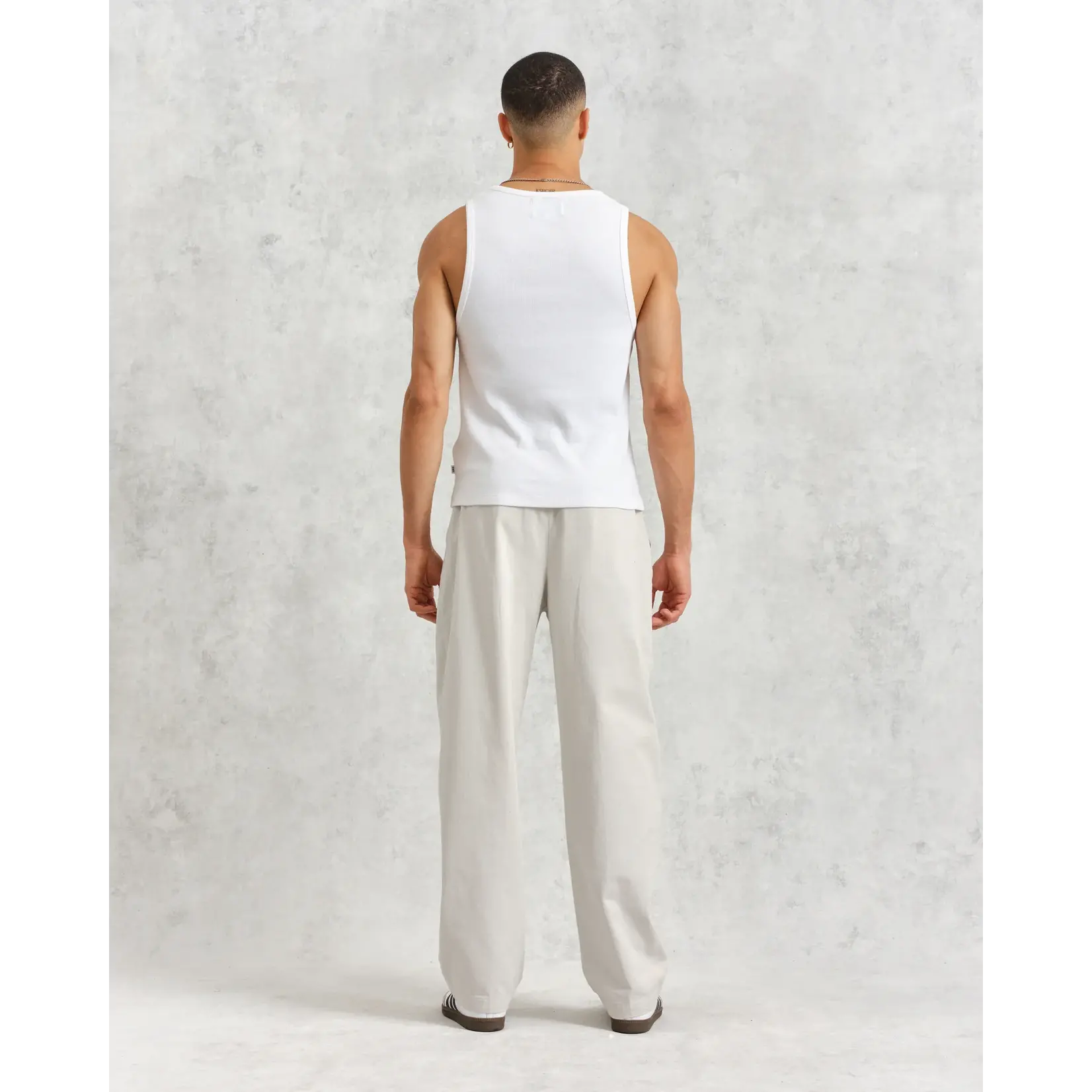 Wax London Wax London Montague rib vest white