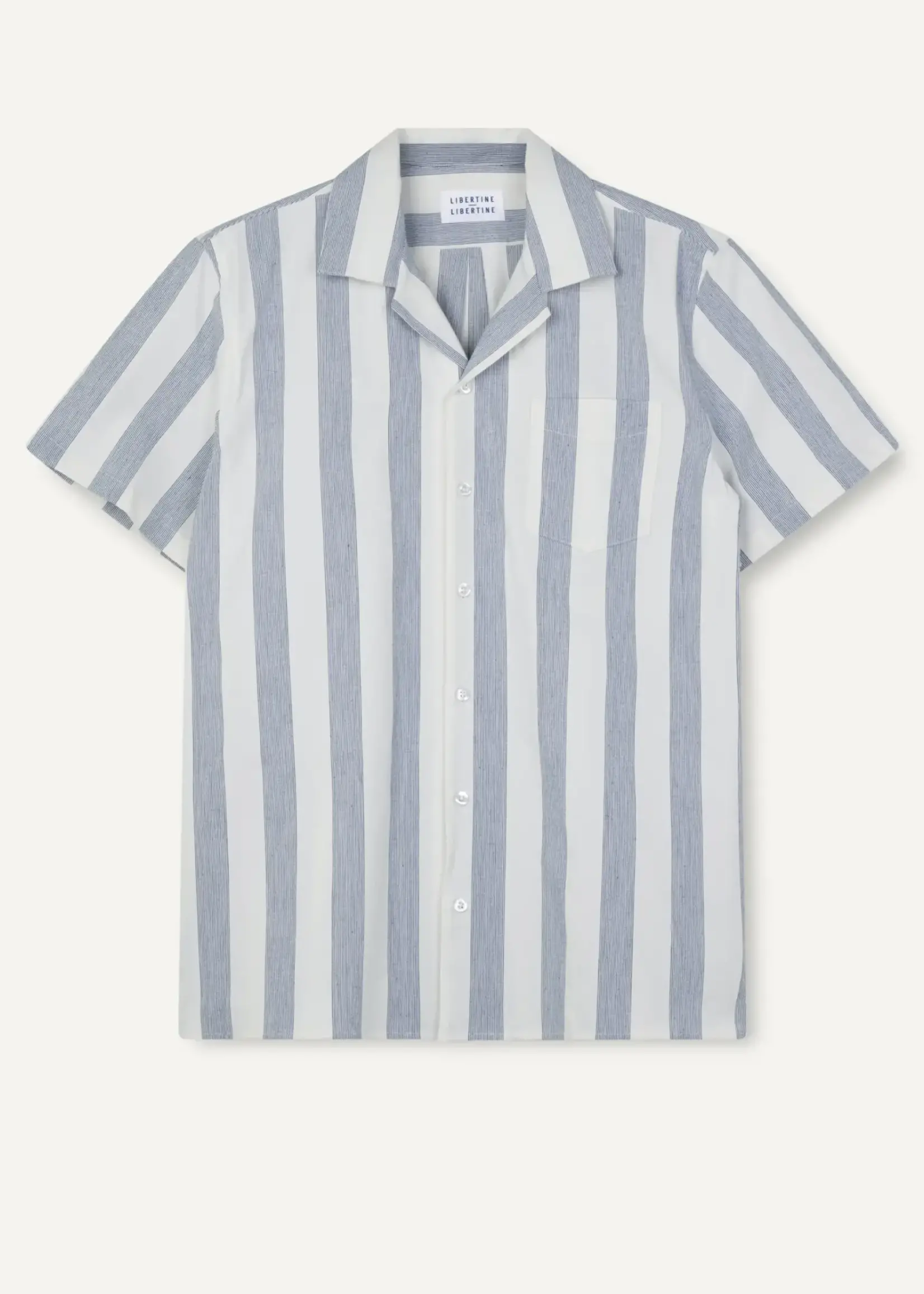 Libertine - Libertine Libertine-Libertine Cave shirt dusty blue stripe