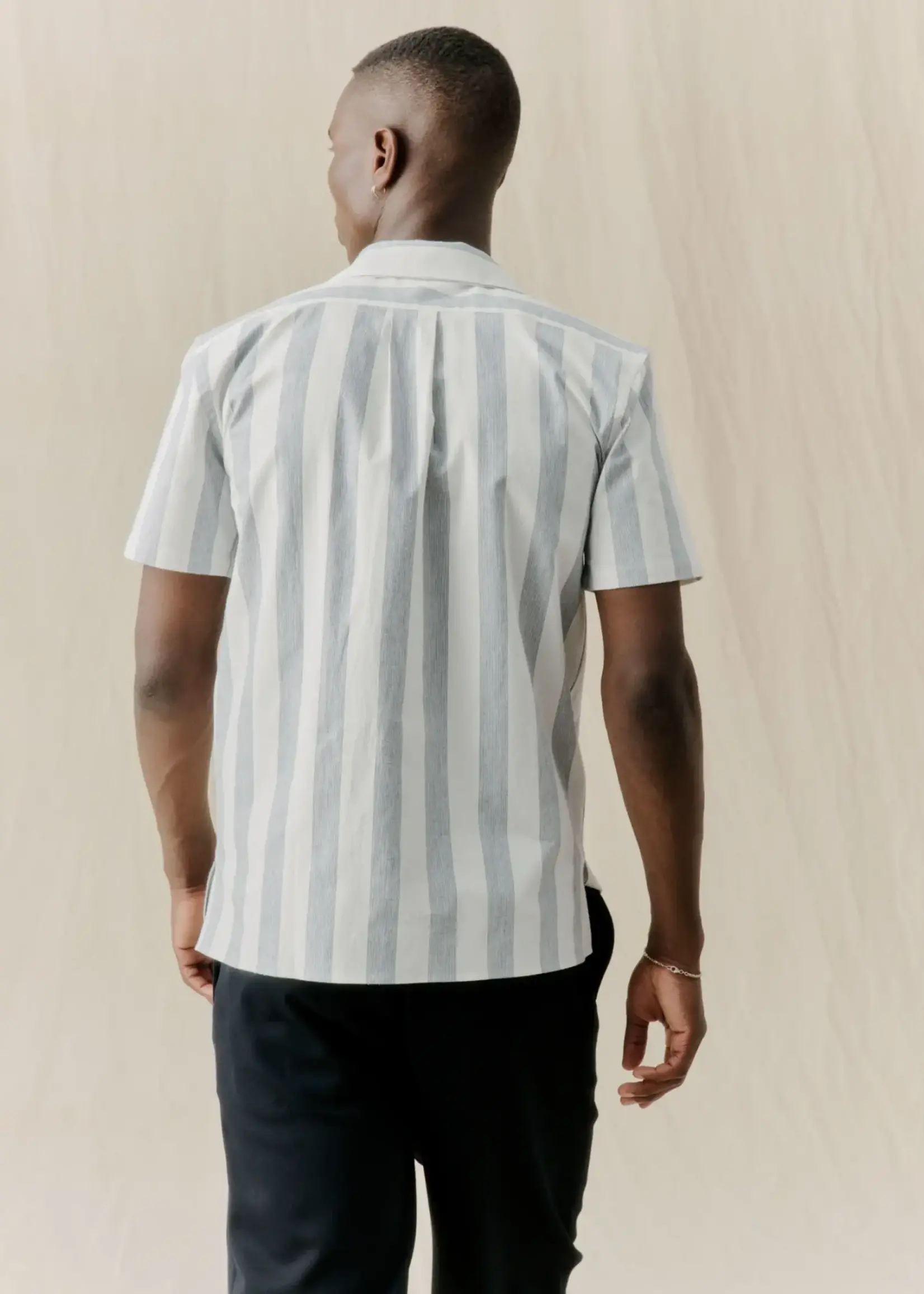 Libertine - Libertine Libertine-Libertine Cave shirt dusty blue stripe