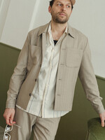 Les Deux Les Deux Marseille Herringbone Jacket Walnut/Light Desert Sand