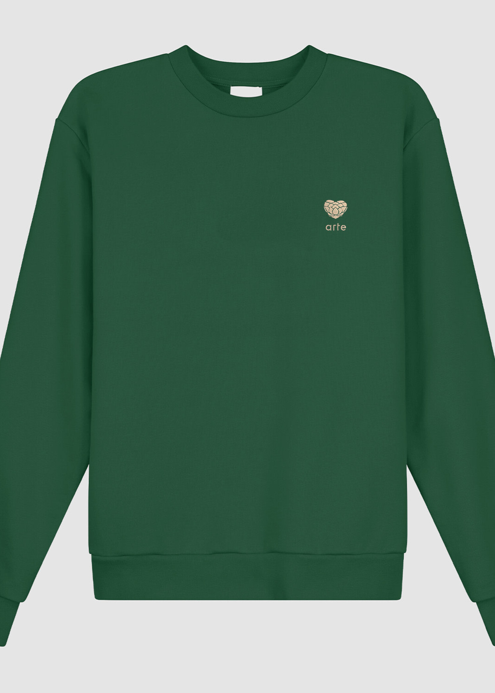 Arte Arte Heart Flower crewneck green