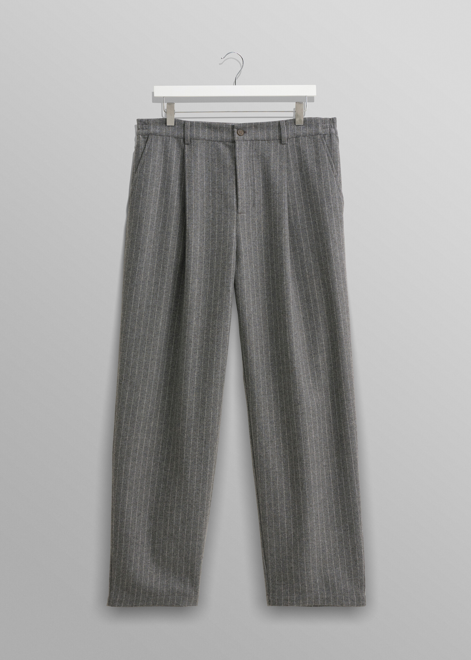 Wax London Wax London MalHam Trouser Pinestripe Wool Charcoal