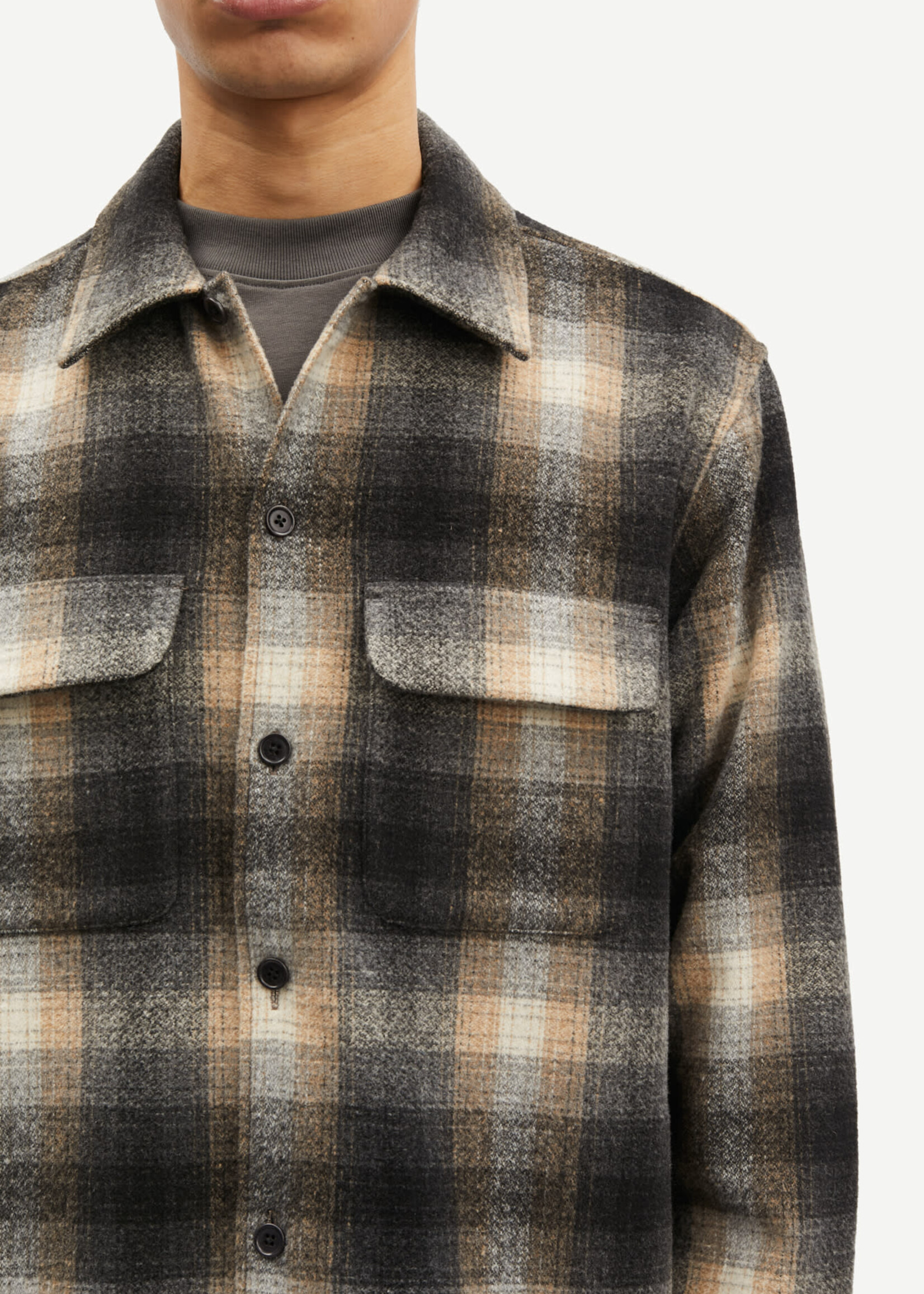 Samsoe & Samsoe Samsoe Samsoe Sacastor X H overshirt Petrified Oak Ch.