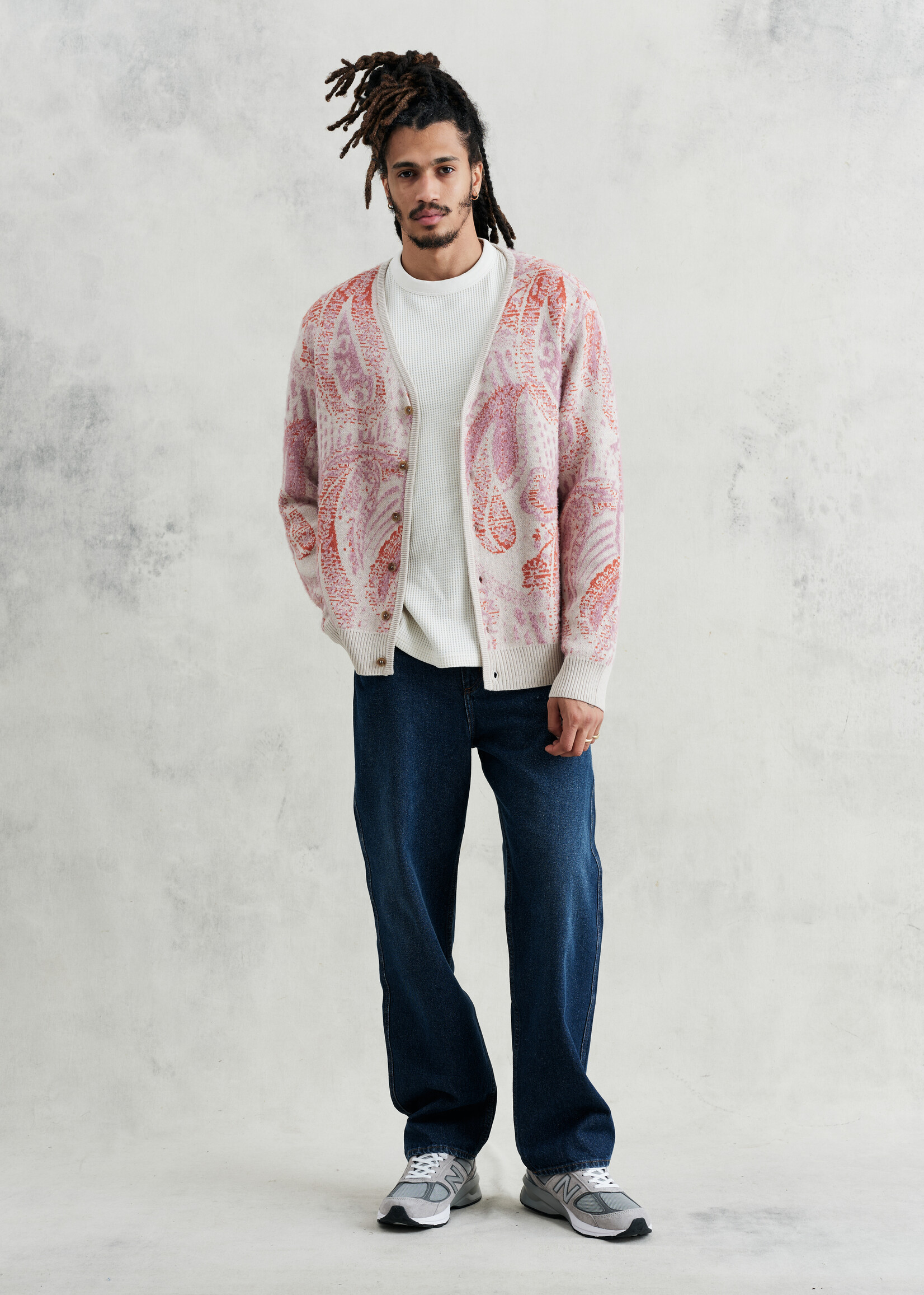 Wax London Wax London Alban cardigan paisley pink