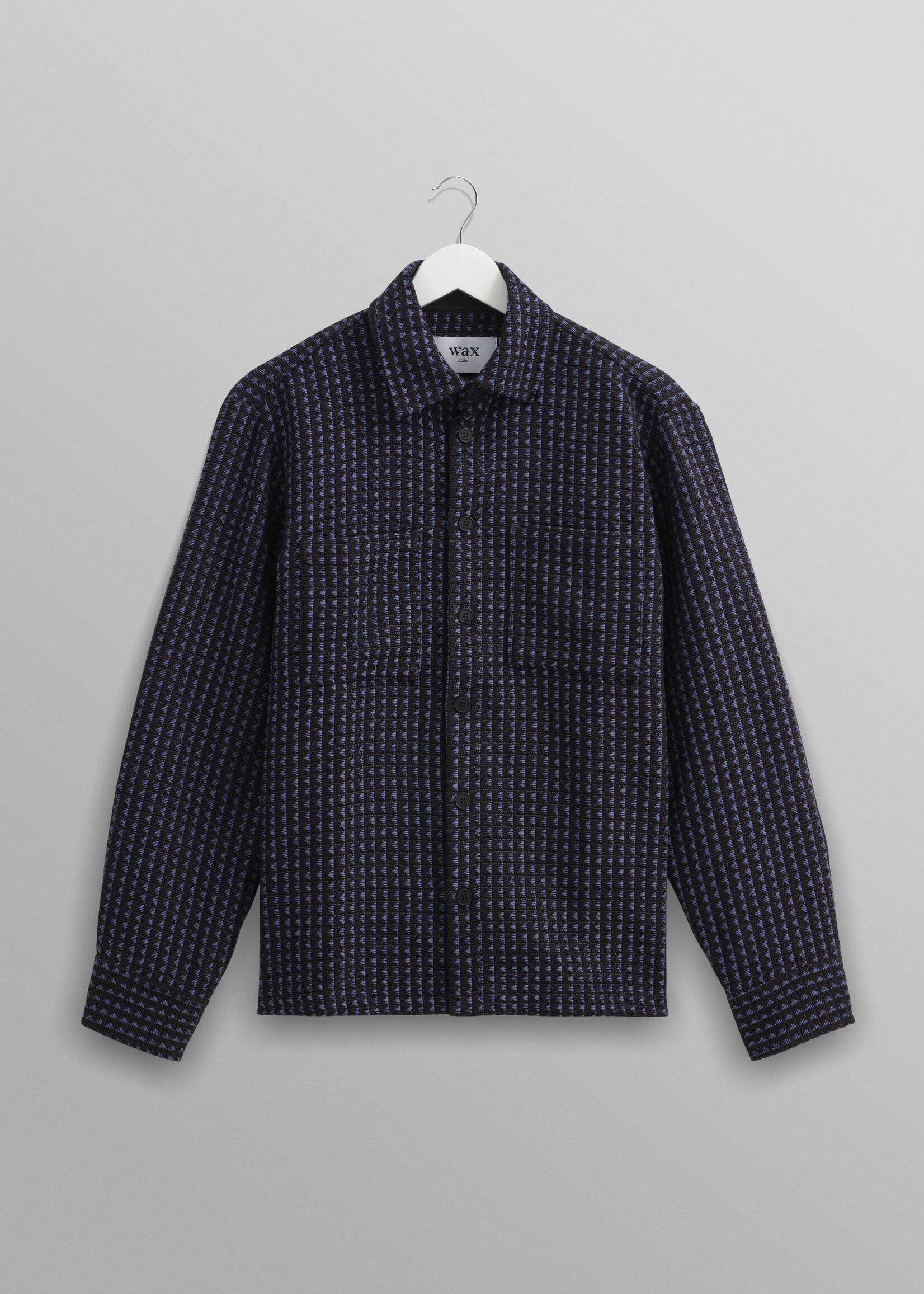 Wax London Wax London Whiting overshirt Frome black/blue