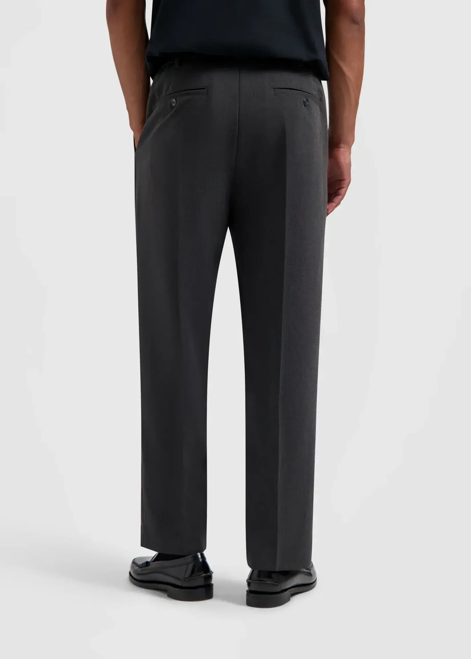 Olaf Hussein Olaf Tailored Pleated Pant Grey Melange