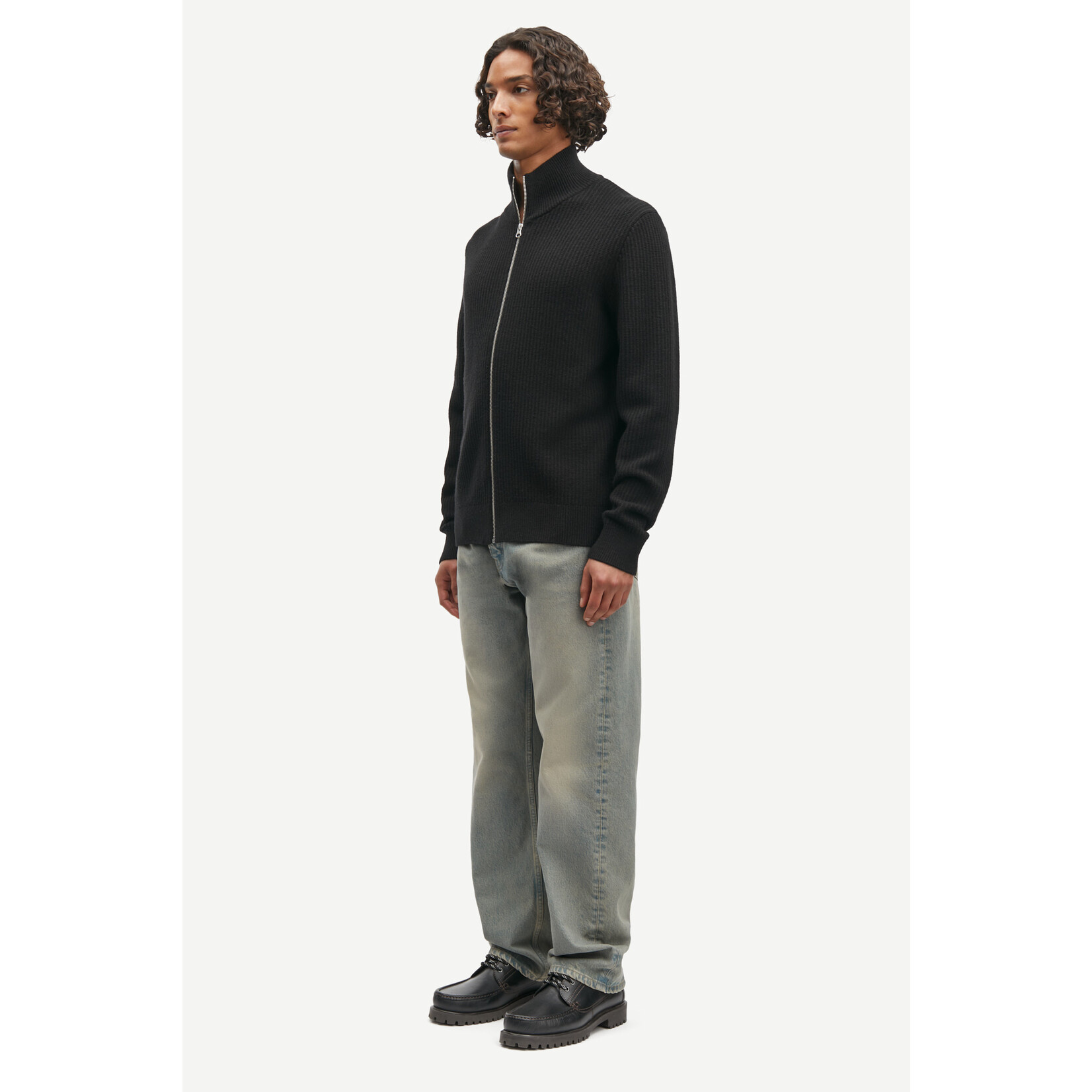 Samsoe & Samsoe Samsoe Samsoe Sadem zip cardigan black