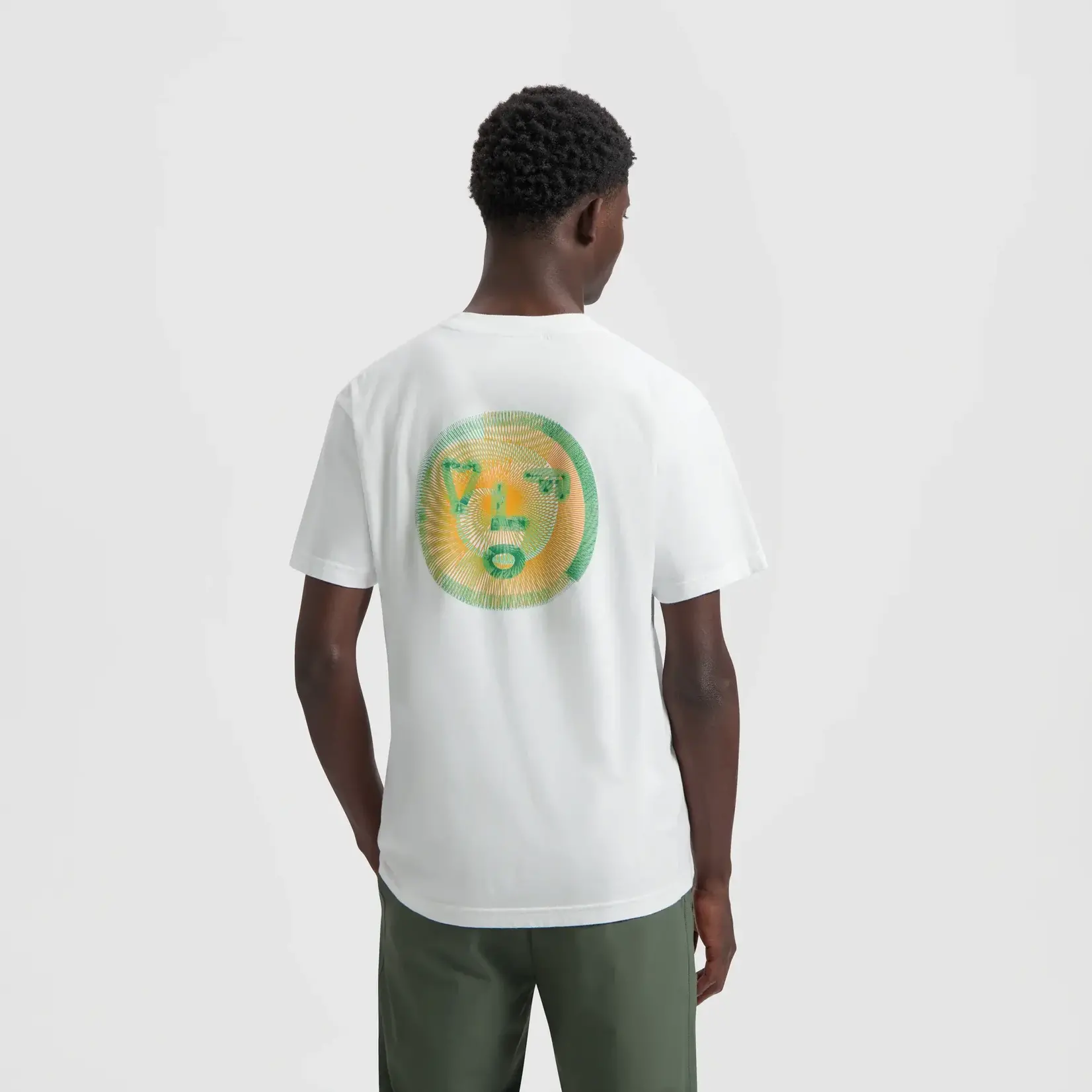 Olaf Hussein OLAF Spiral Face Tee optical white