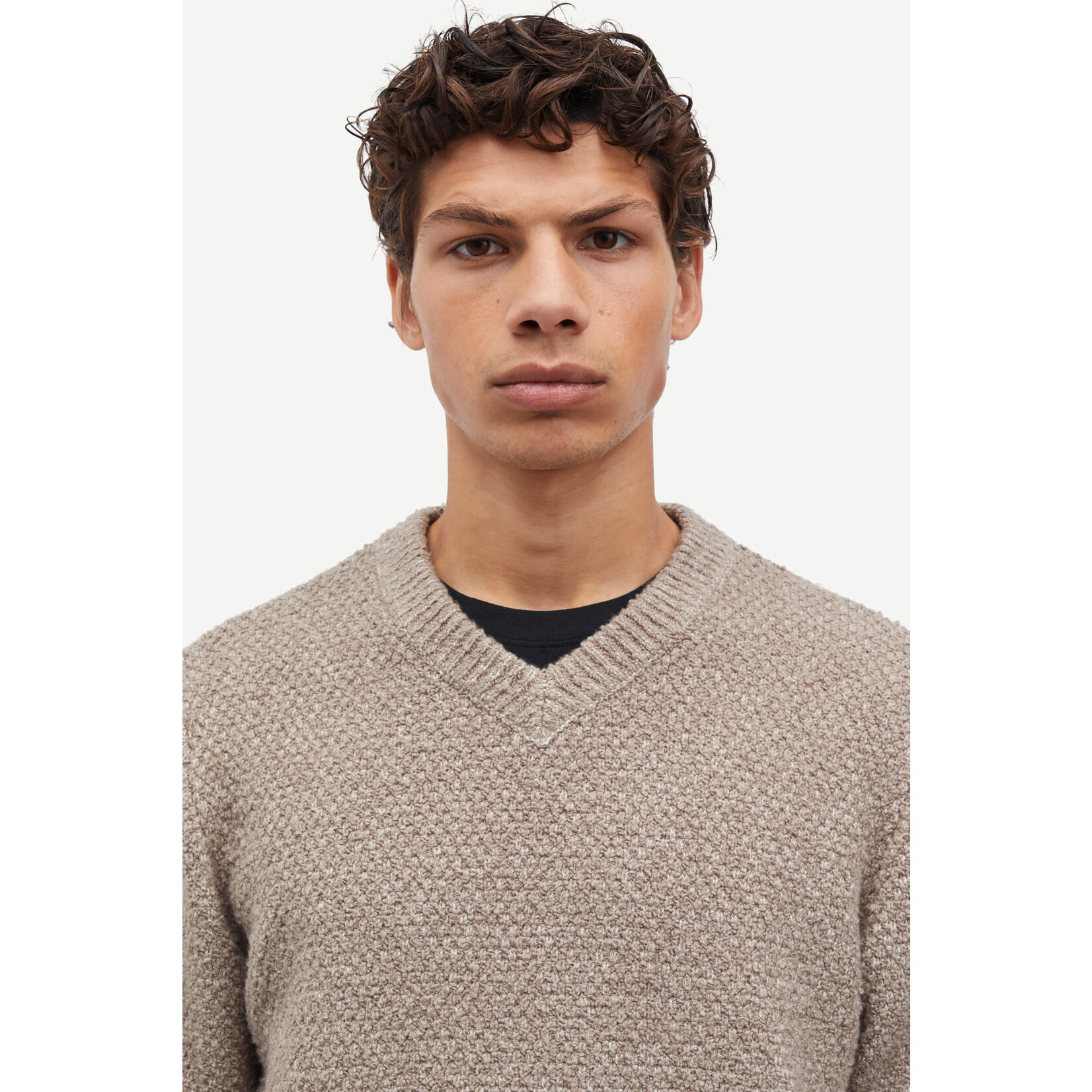 Samsoe & Samsoe Samsoe Samsoe Saezra v-neck greige mel.