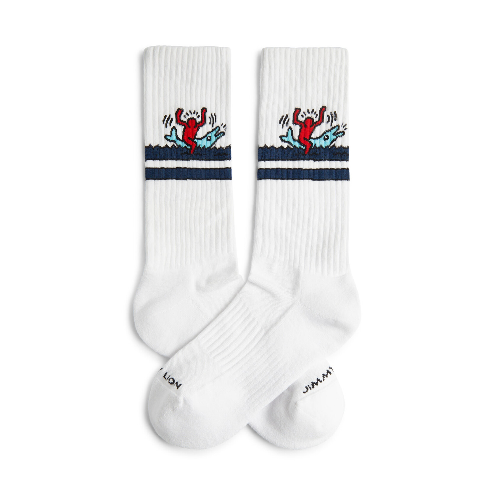 Jimmy Lion JL Athletic Keith Haring Dolphin white