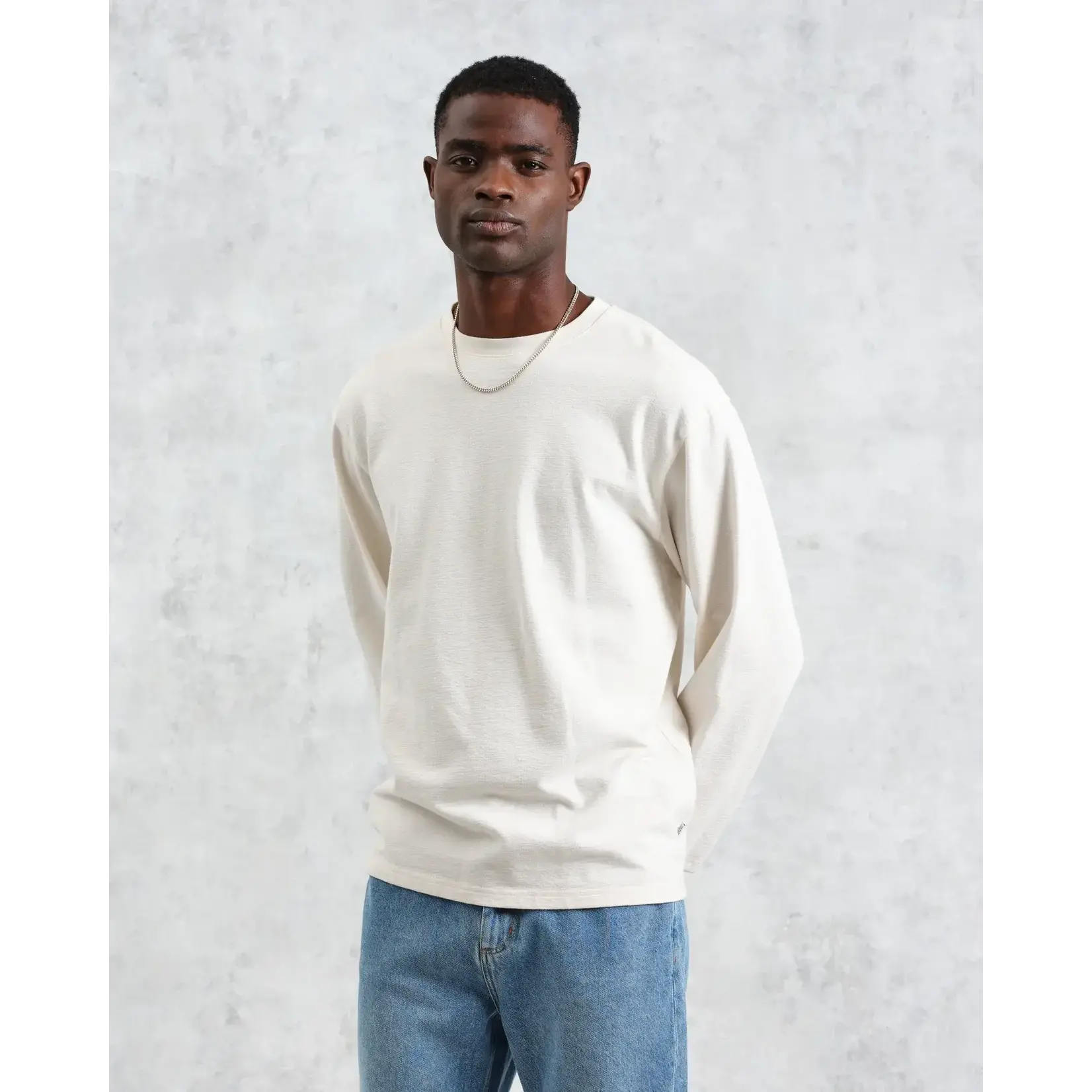 Wax London Wax London Hayden LS Tee jolt ecru