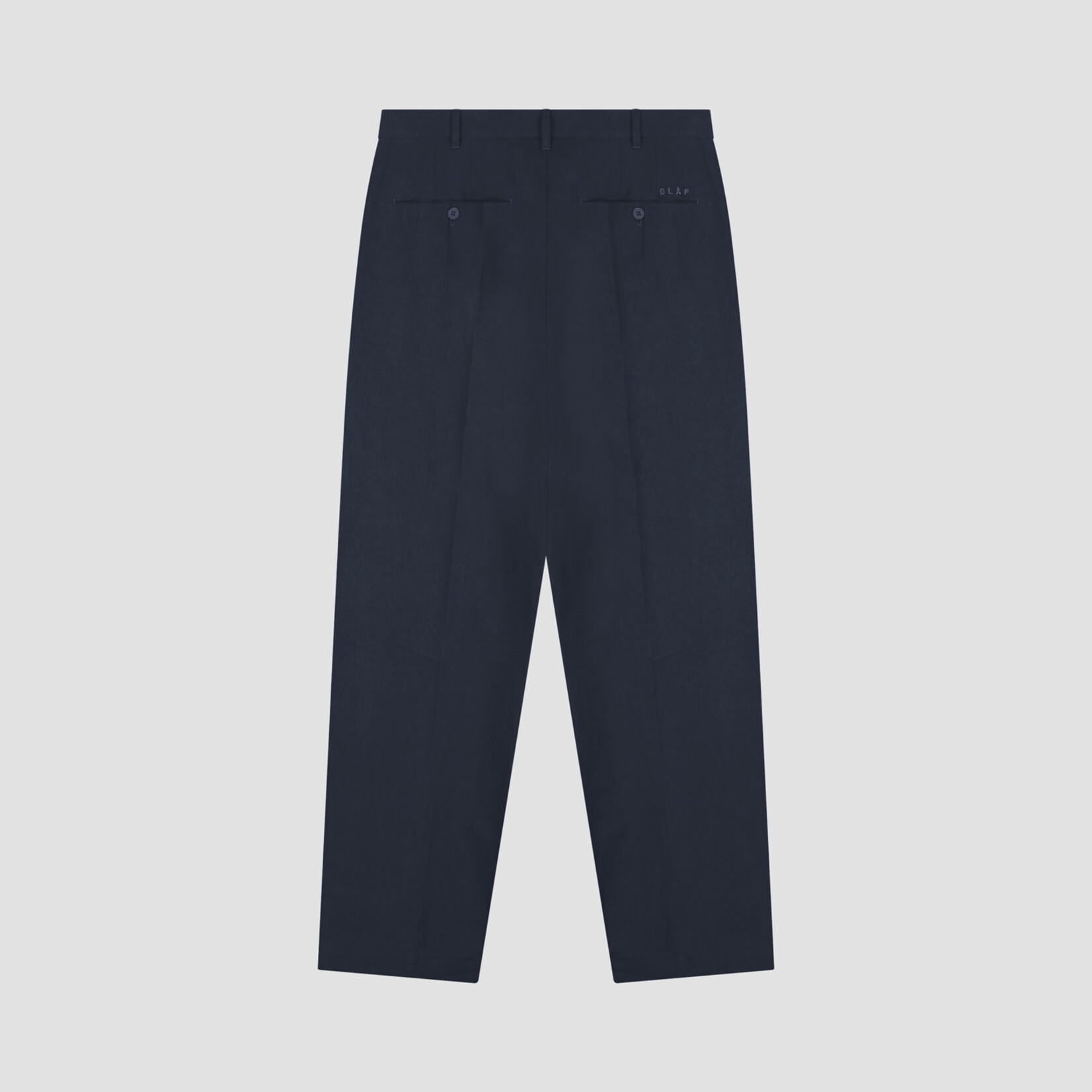 Olaf Hussein Olaf Cotton Linen Trousers Navy