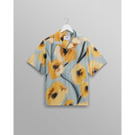 Wax London Wax London Didcot SS shirt abstract print blue/yellow