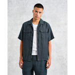 Wax London Wax London Bartlett SS linen shirt dark green