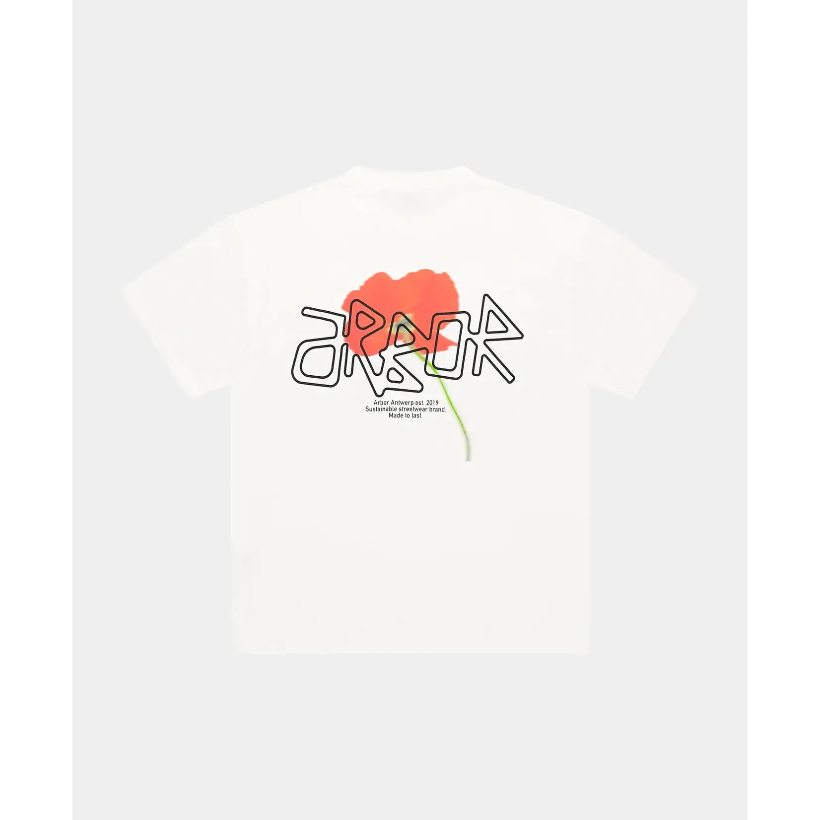 Arbor Antwerp Arbor Orange poppy shirt white