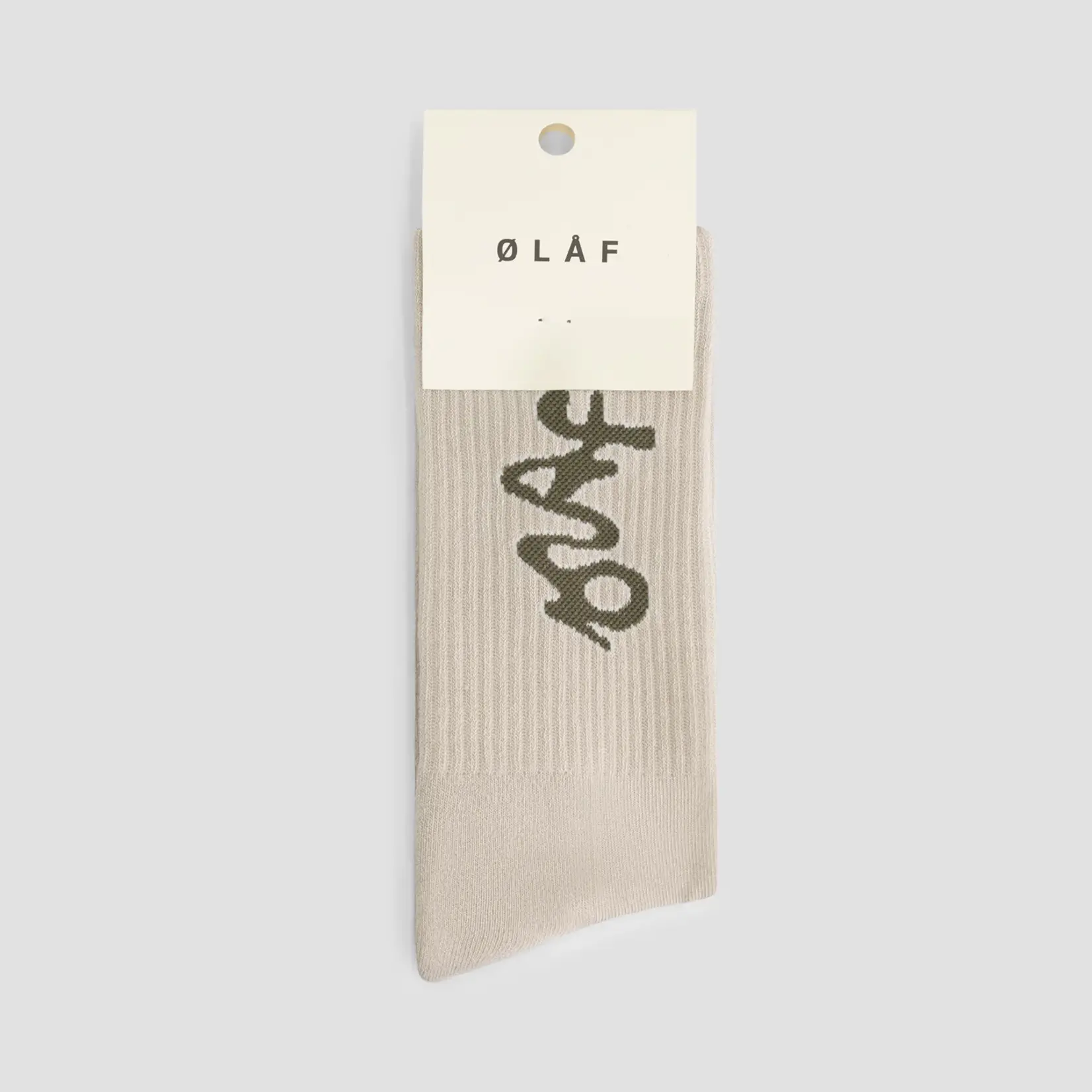 Olaf Hussein Olaf Signature logo socks cement