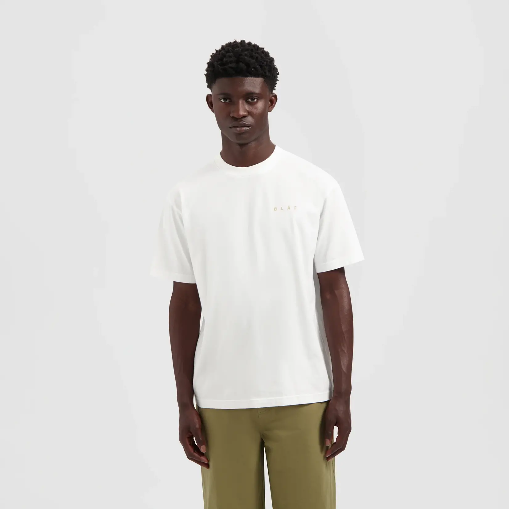 Olaf Hussein Olaf Lined Face Tee optical white