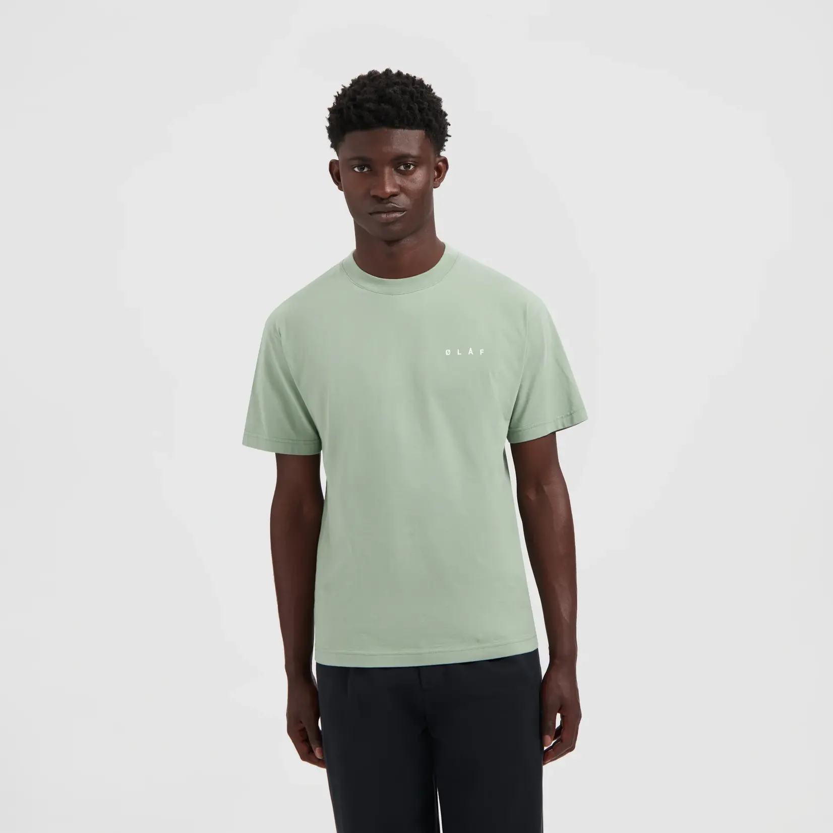 Olaf Hussein Olaf Lined Face Tee green milieu