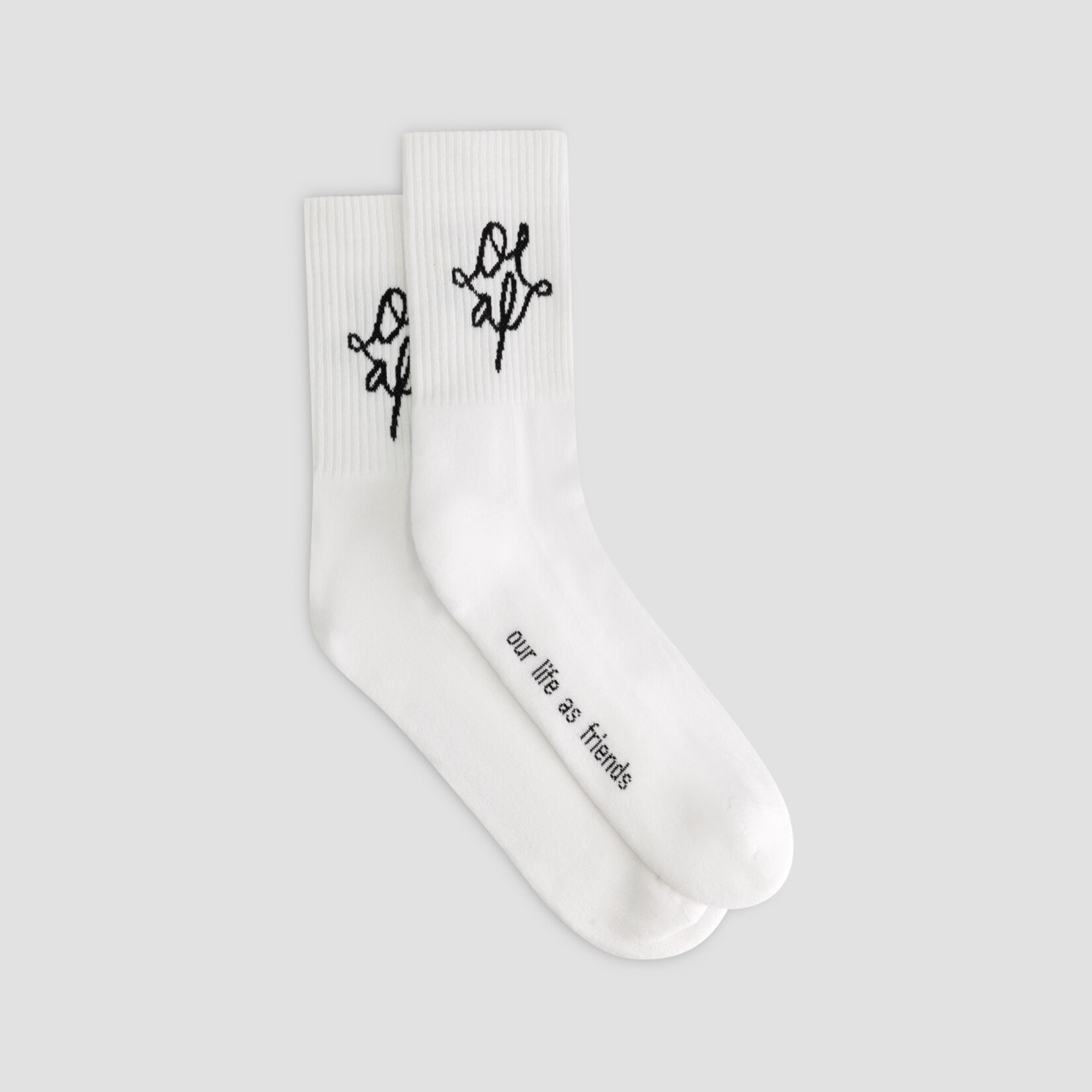 Olaf Hussein Olaf Monogram socks optical white