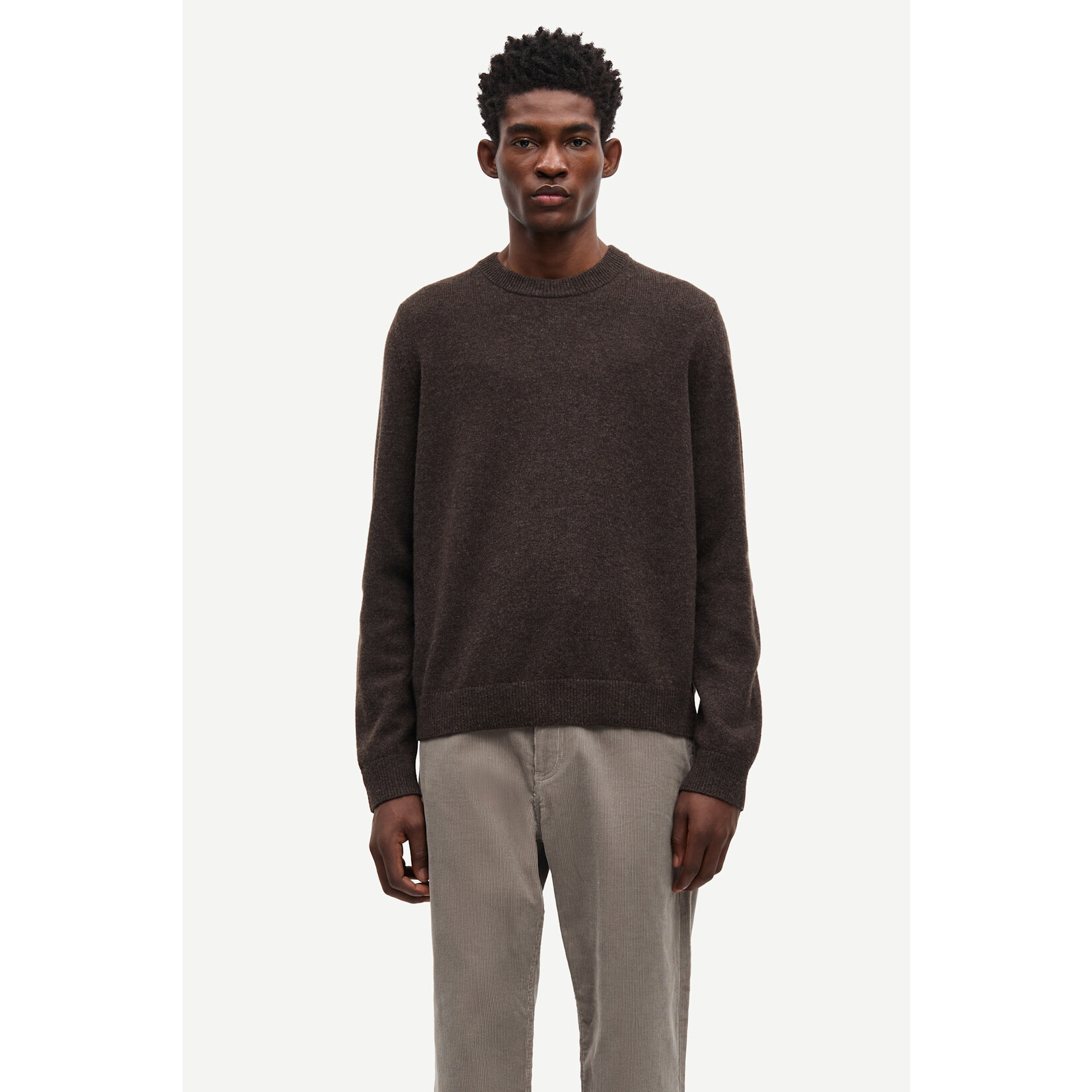 Samsoe & Samsoe Samsoe Samsoe Isak Knit sweater Turkish coffee