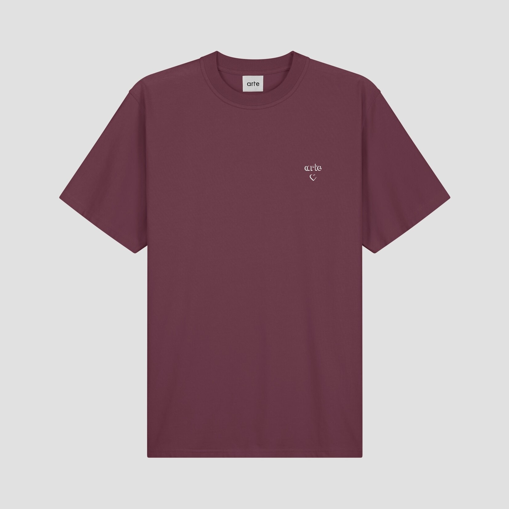 Arte Arte Heart T-shirt aw25 bordeaux