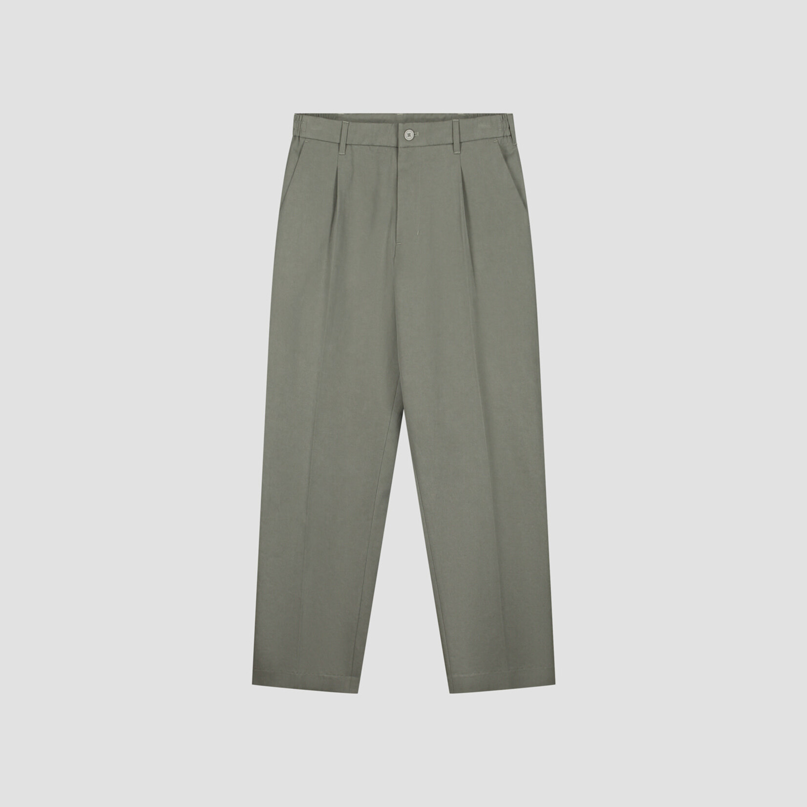Olaf Hussein Olaf Regular Pleated pant smokey olive