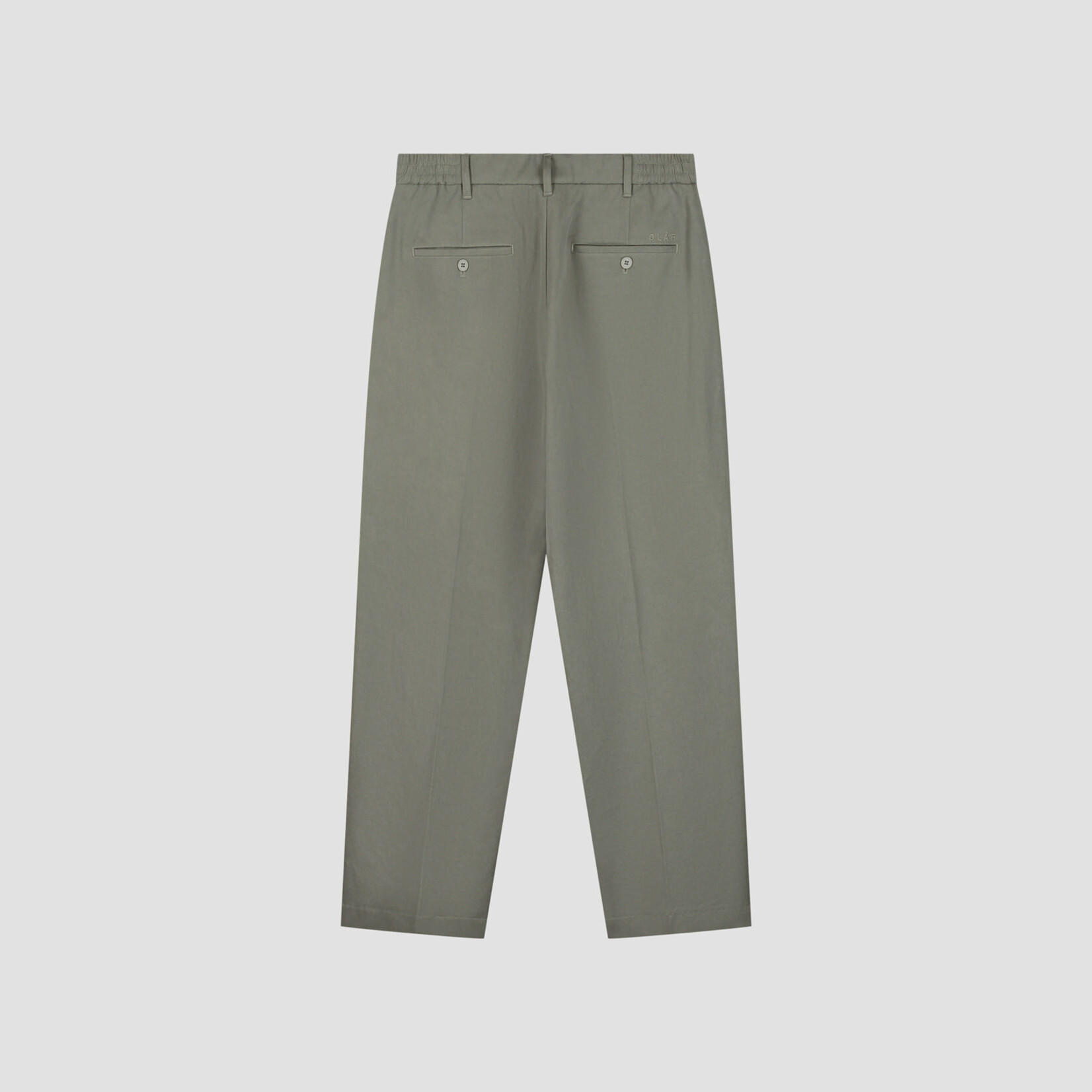 Olaf Hussein Olaf Regular Pleated pant smokey olive