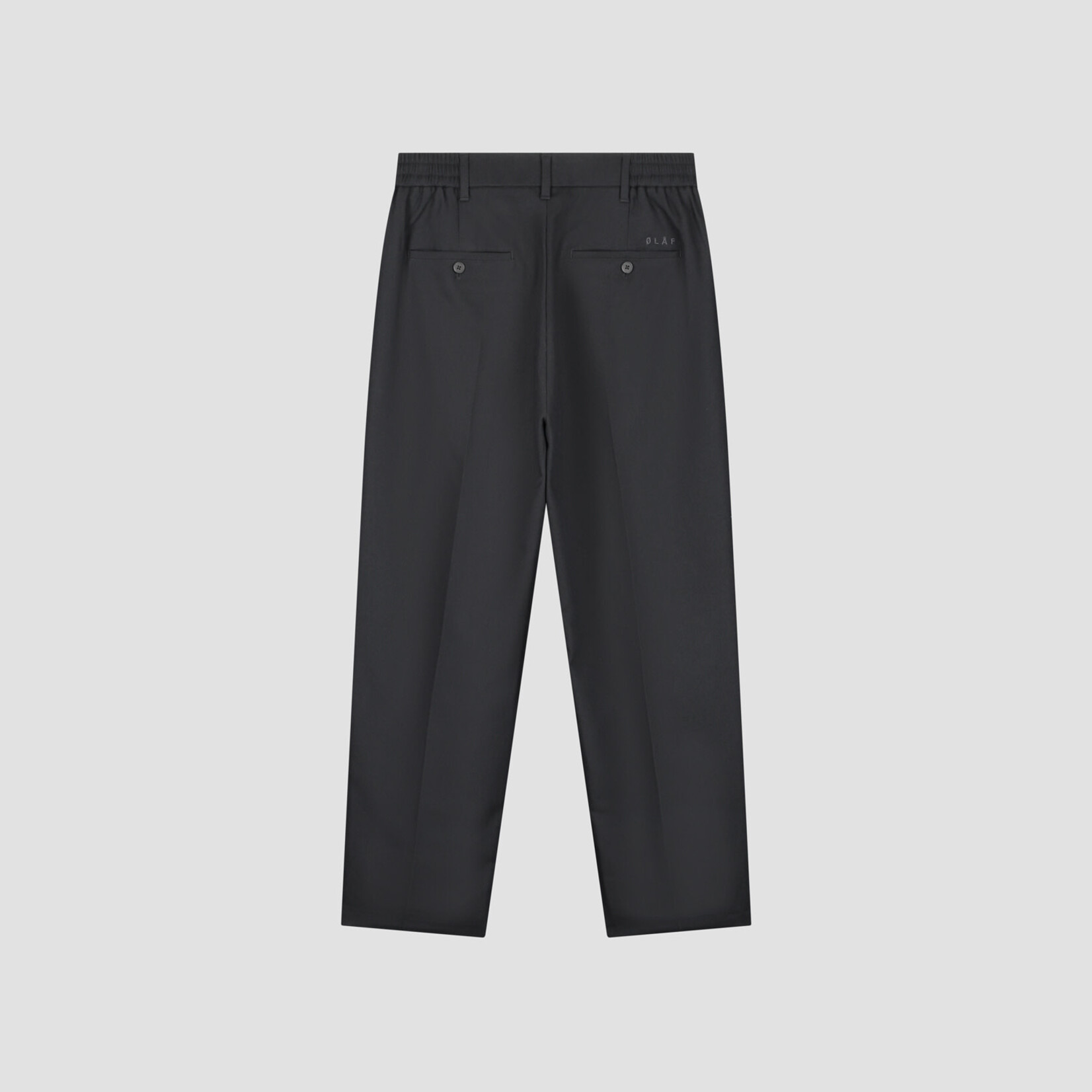 Olaf Hussein Olaf regular twill pleated pant charcoal