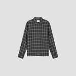Olaf Hussein Olaf Plaid boxy shirt charcoal