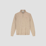Olaf Hussein Olaf Signature knitted zip mock hemp