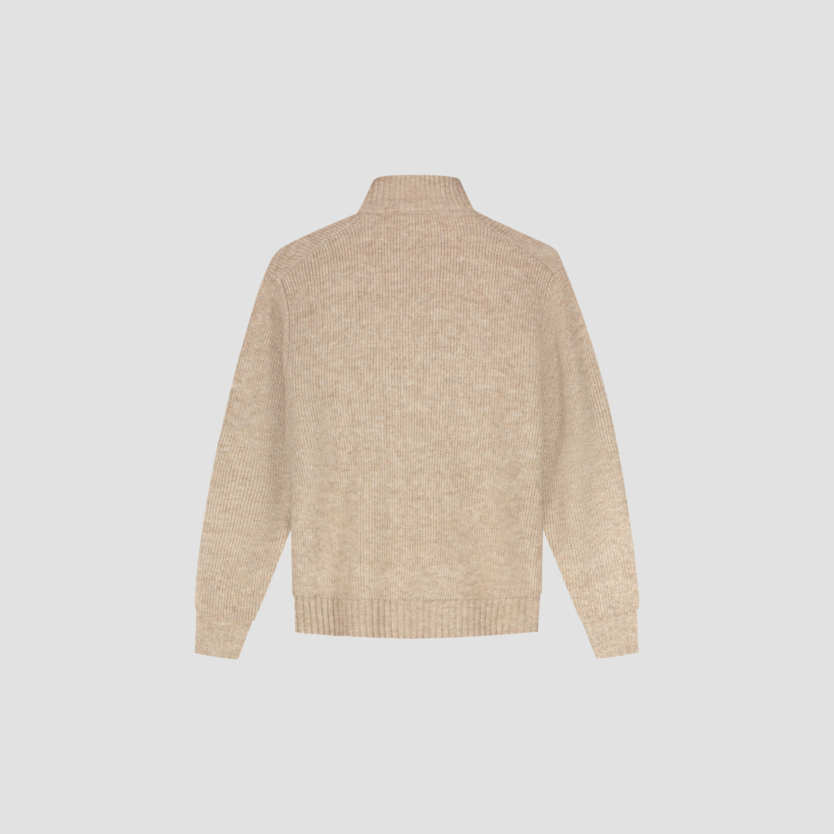 Olaf Hussein Olaf Signature knitted zip mock hemp