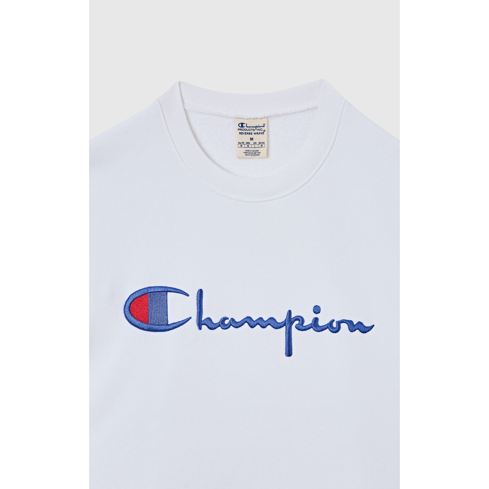 Champion Champion 221338 Crewneck logo sweatshirt white