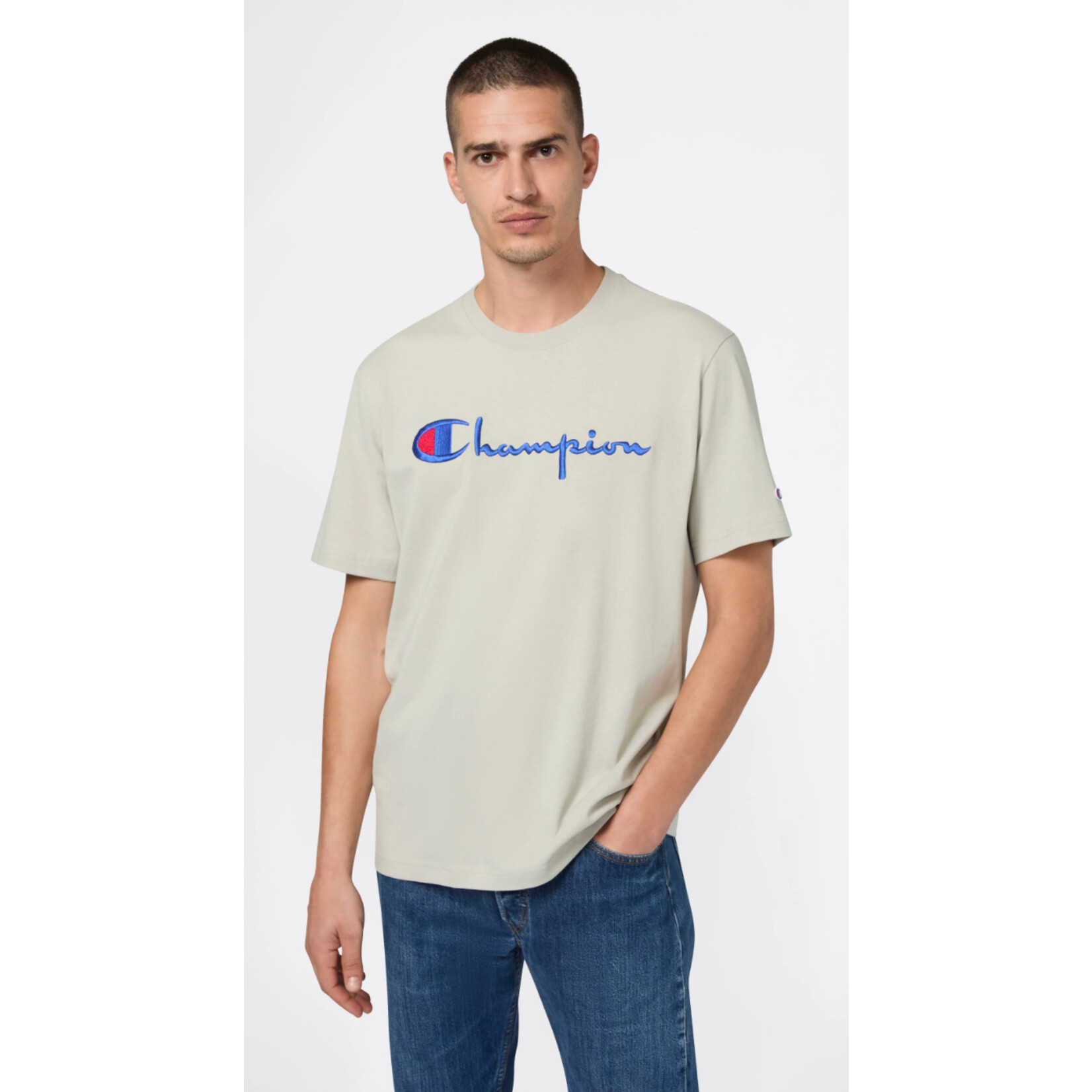 Champion Champion 221339 ss logo Tee cement