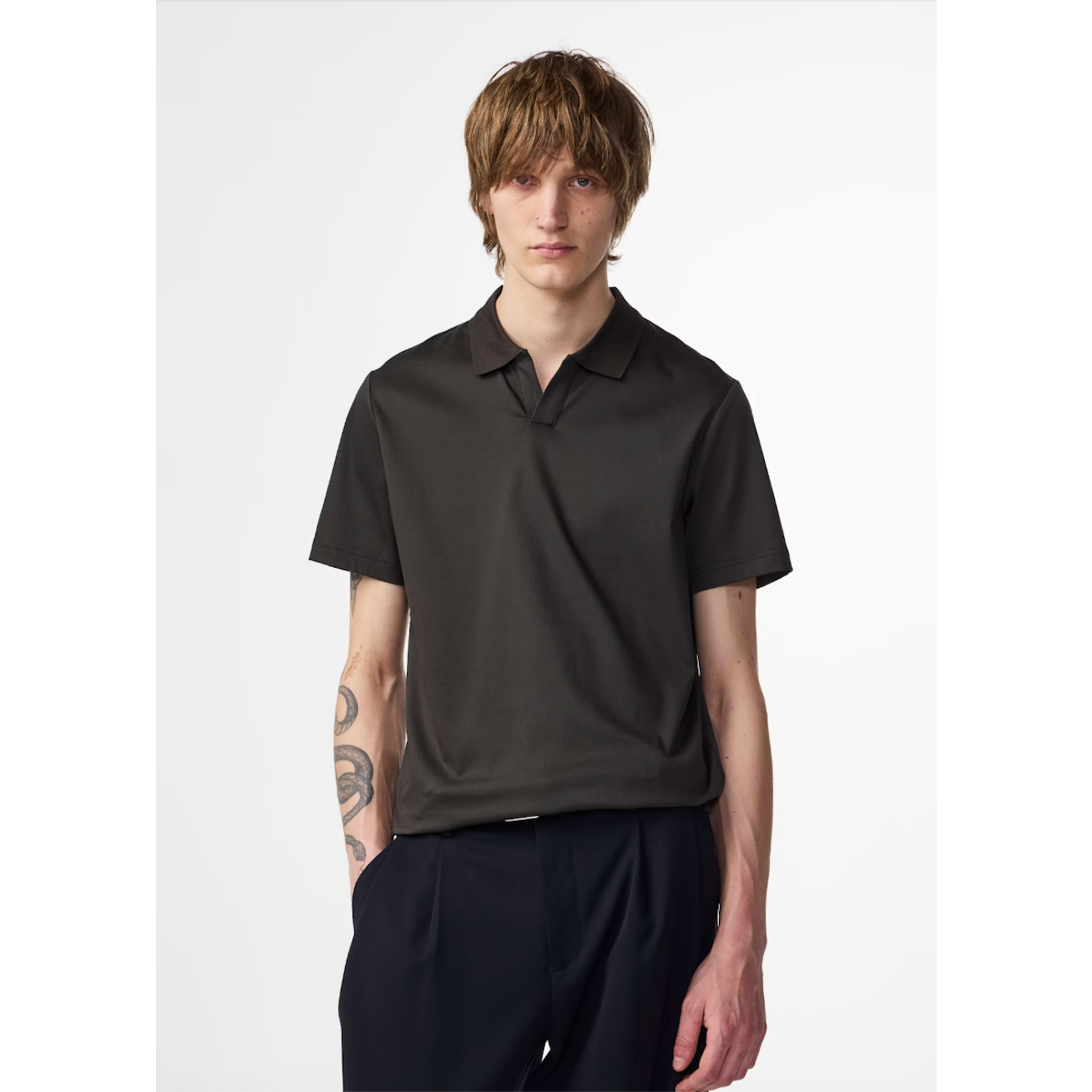 NN07 NN07 Paul SS Polo 3525 dark army