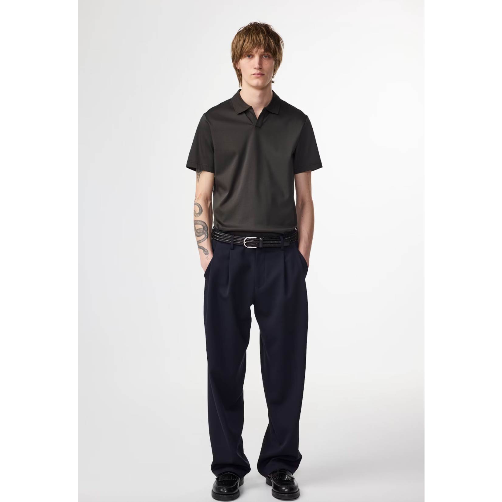 NN07 NN07 Paul SS Polo 3525 dark army