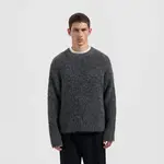 Olaf Hussein Olaf Hairy knitted crewneck charcoal