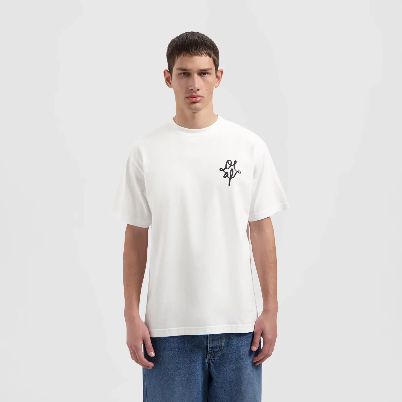 Olaf Hussein Olaf Monogram graphic Tee optical white