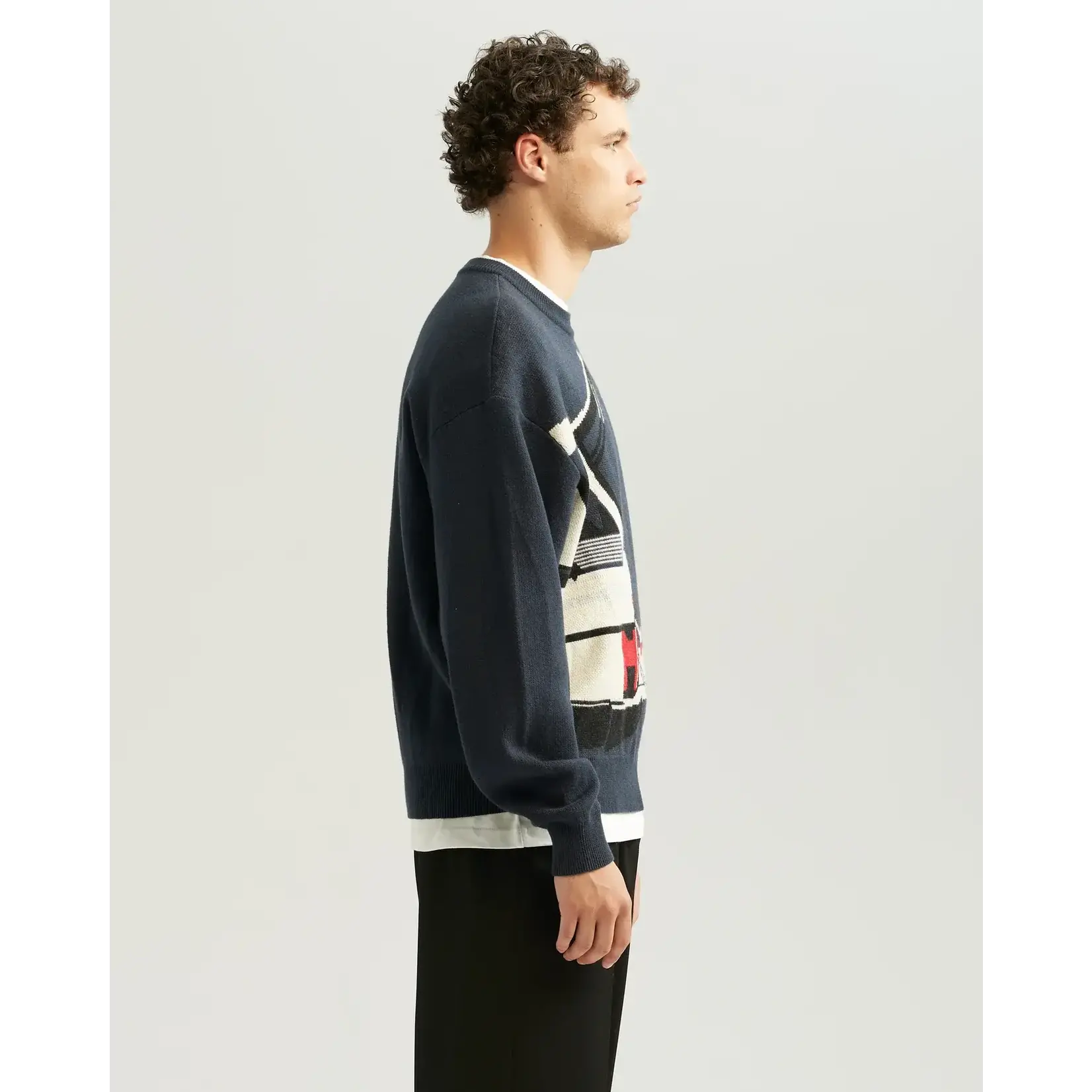 Ange Projects Ange Projects Wine Drive Knit Sweater Navy