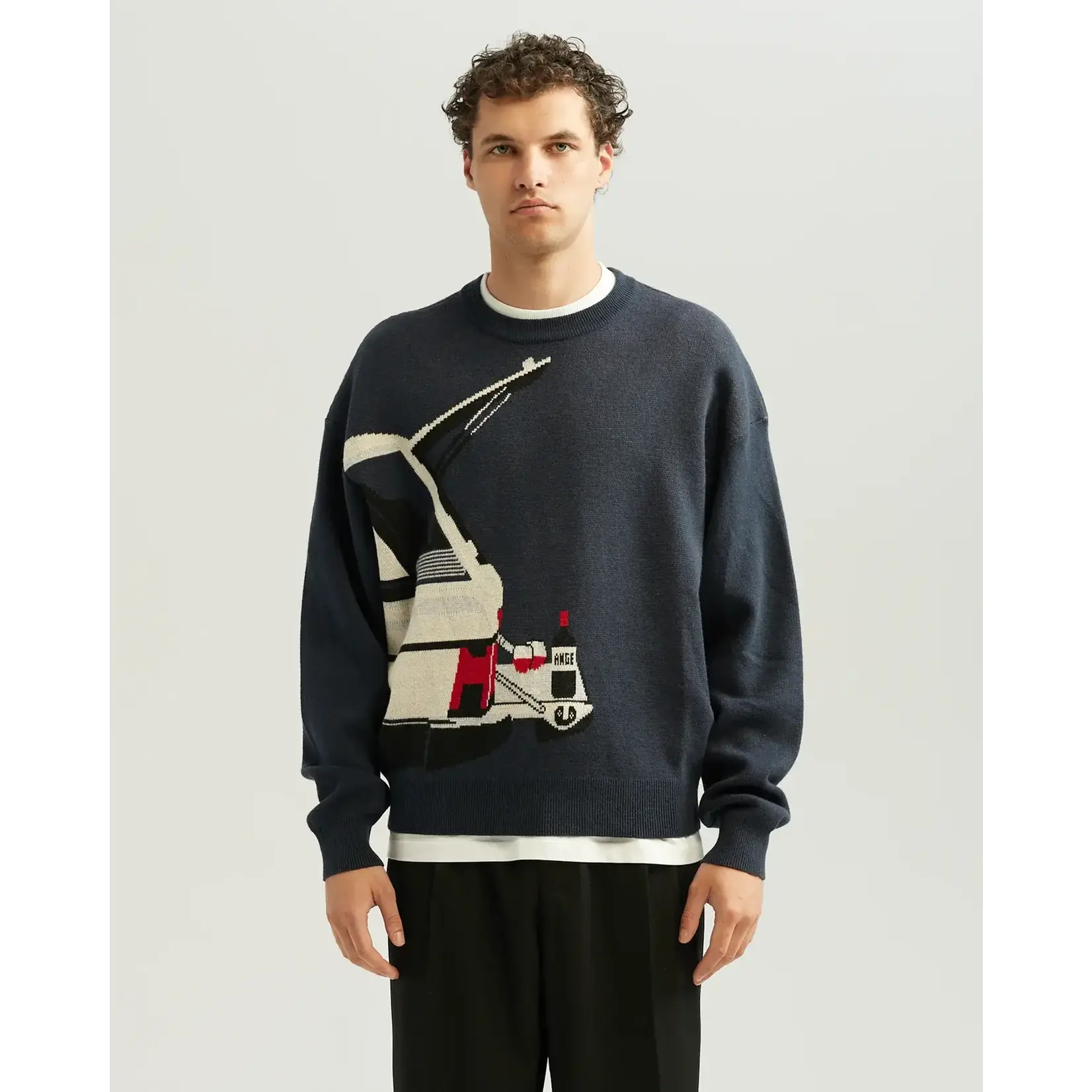 Ange Projects Ange Projects Wine Drive Knit Sweater Navy