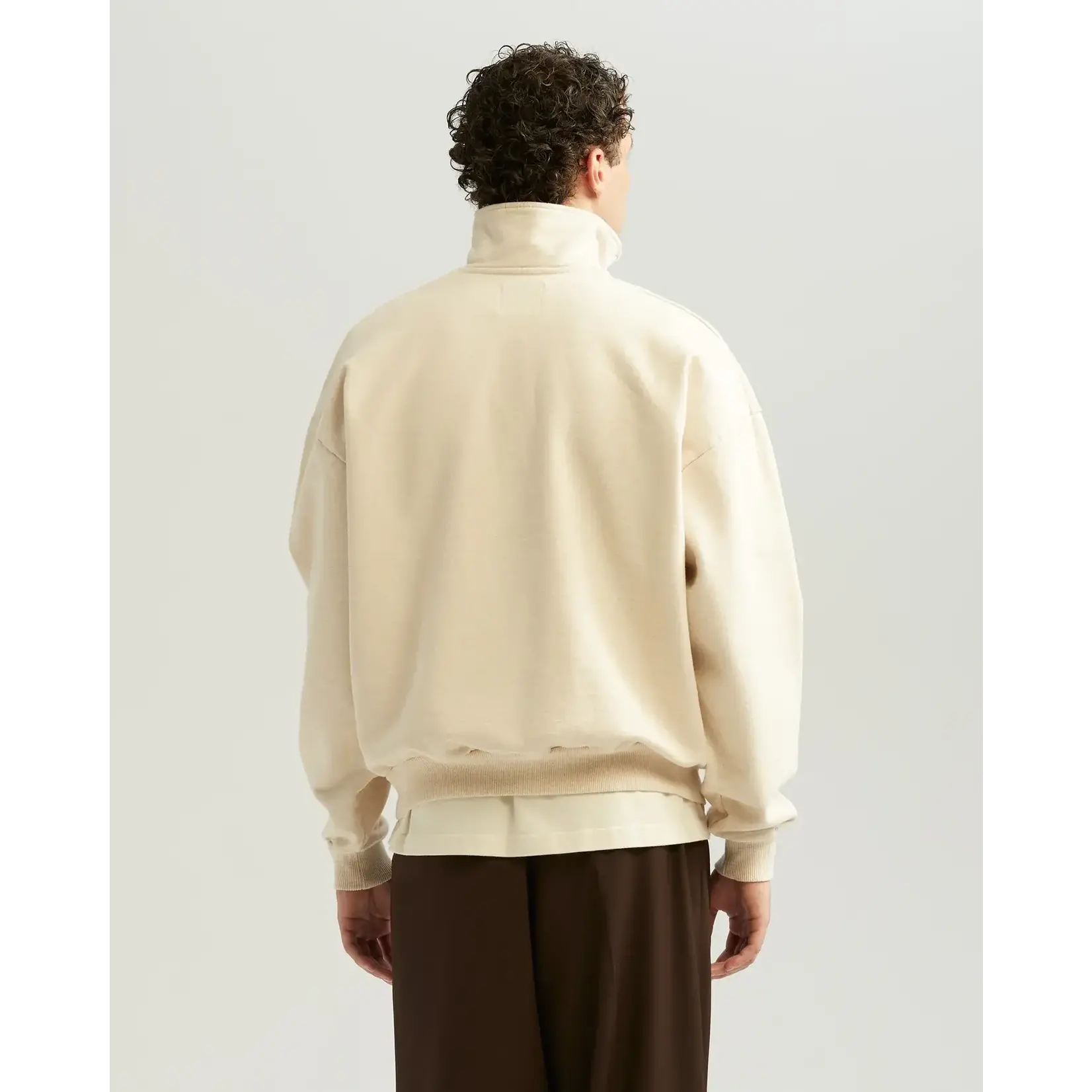 Ange Projects Ange Projects Zipped Roll-Neck Sweater Oatmeal